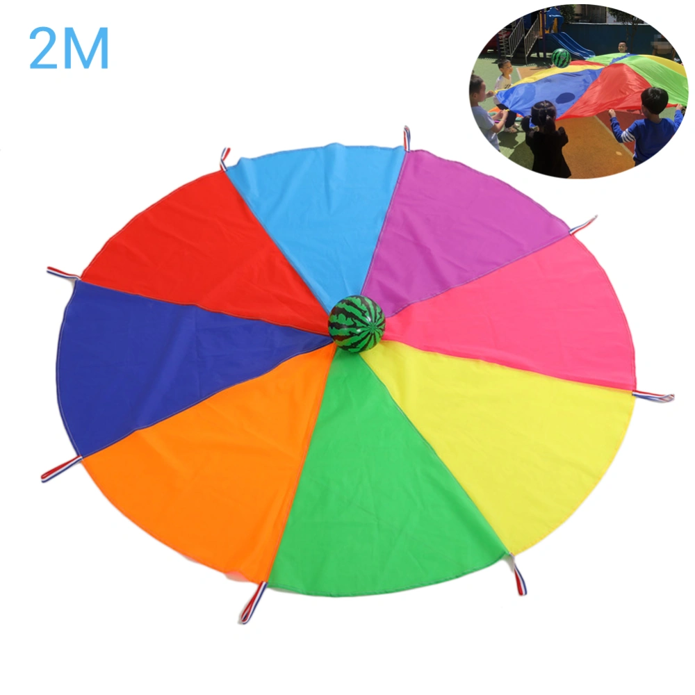 Kids Rainbow Umbrella Parachute Rainbow Parachute Toy Cooperative Tent Game