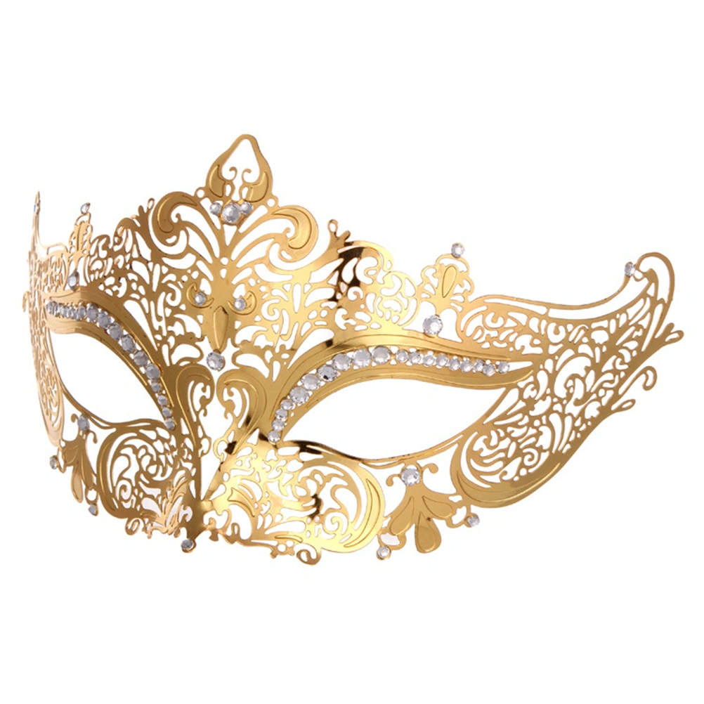 Metal Masquerade Mask Women Shiny Venetian Party Prom Ball Mask