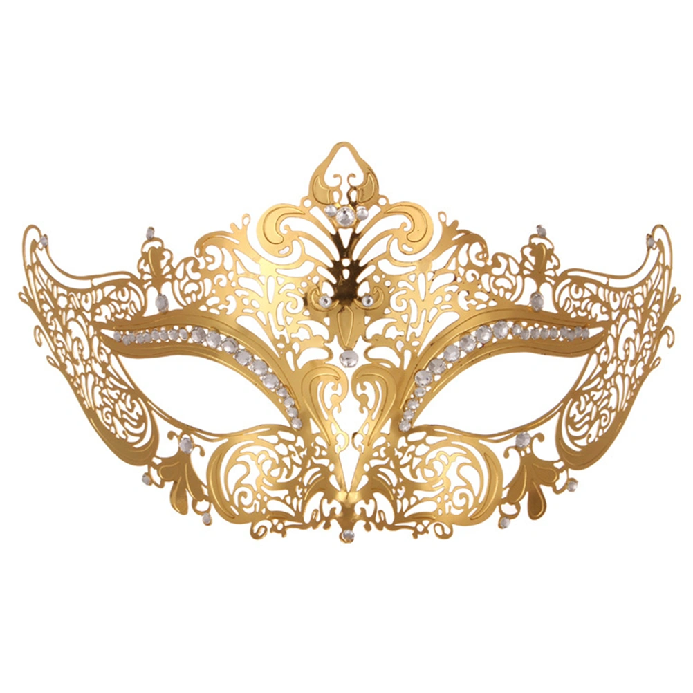 Metal Masquerade Mask Women Shiny Venetian Party Prom Ball Mask