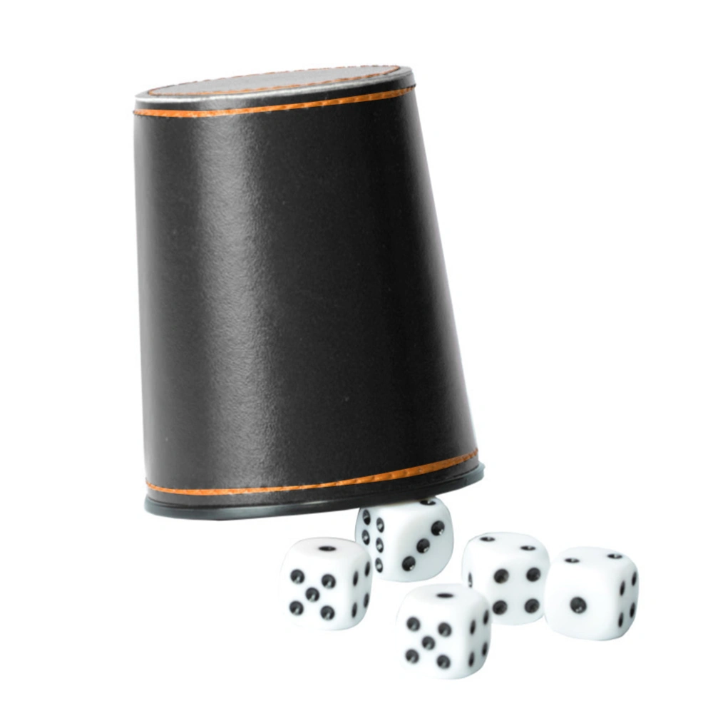 PU Leather Dice Cups with 5 Dice Bar KTV Entertainment Dice Cup