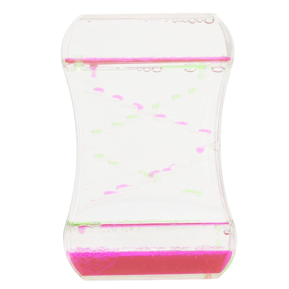 Oil Hourglass Pink Green Acrylic Desktop Decorations Stress Relief Liquid Timer for Relaxation