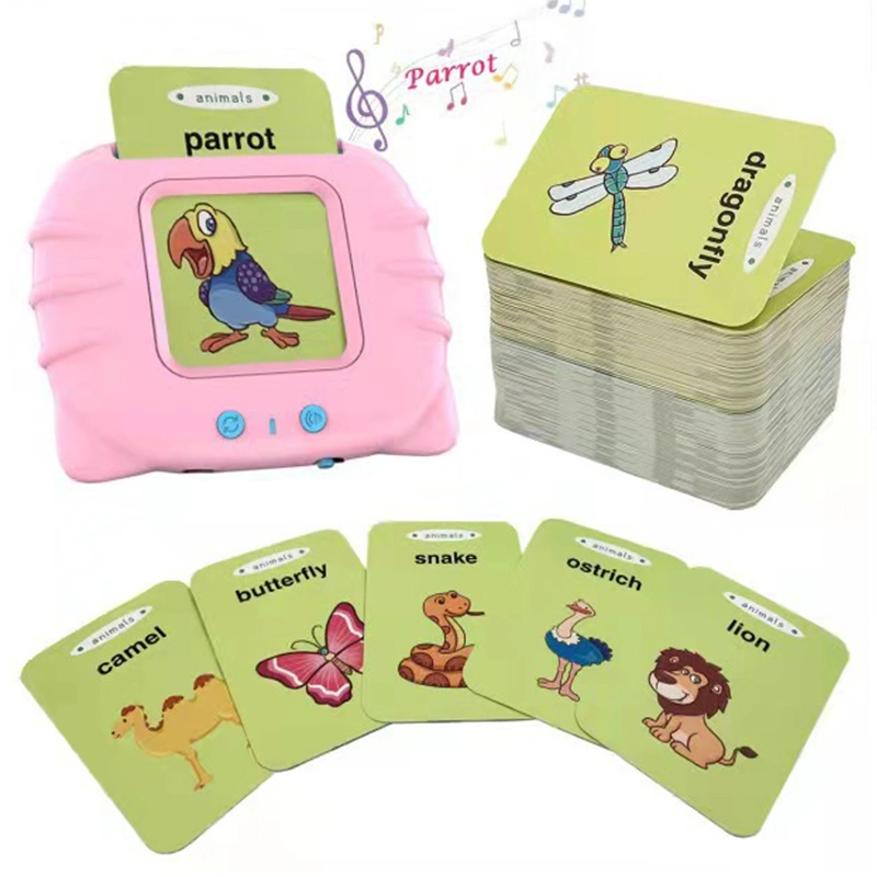 Card Learning Machine Sight Words Kindergarten Preschool Reading Machine for Toddlers Pink