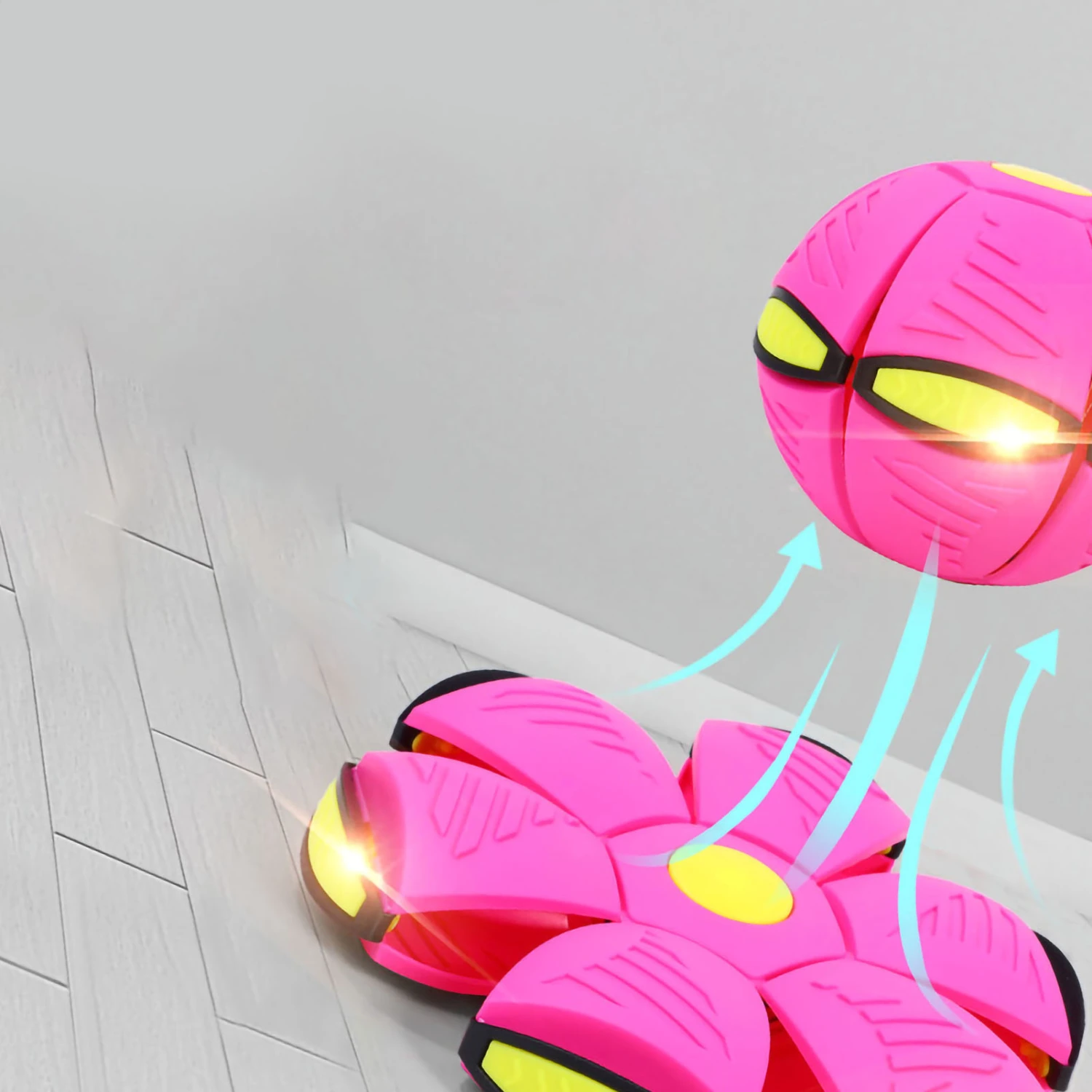 Flat Throw Ball Decompression Parent Child Interactive Throwing Flat Ball for Teenagers Rose Red