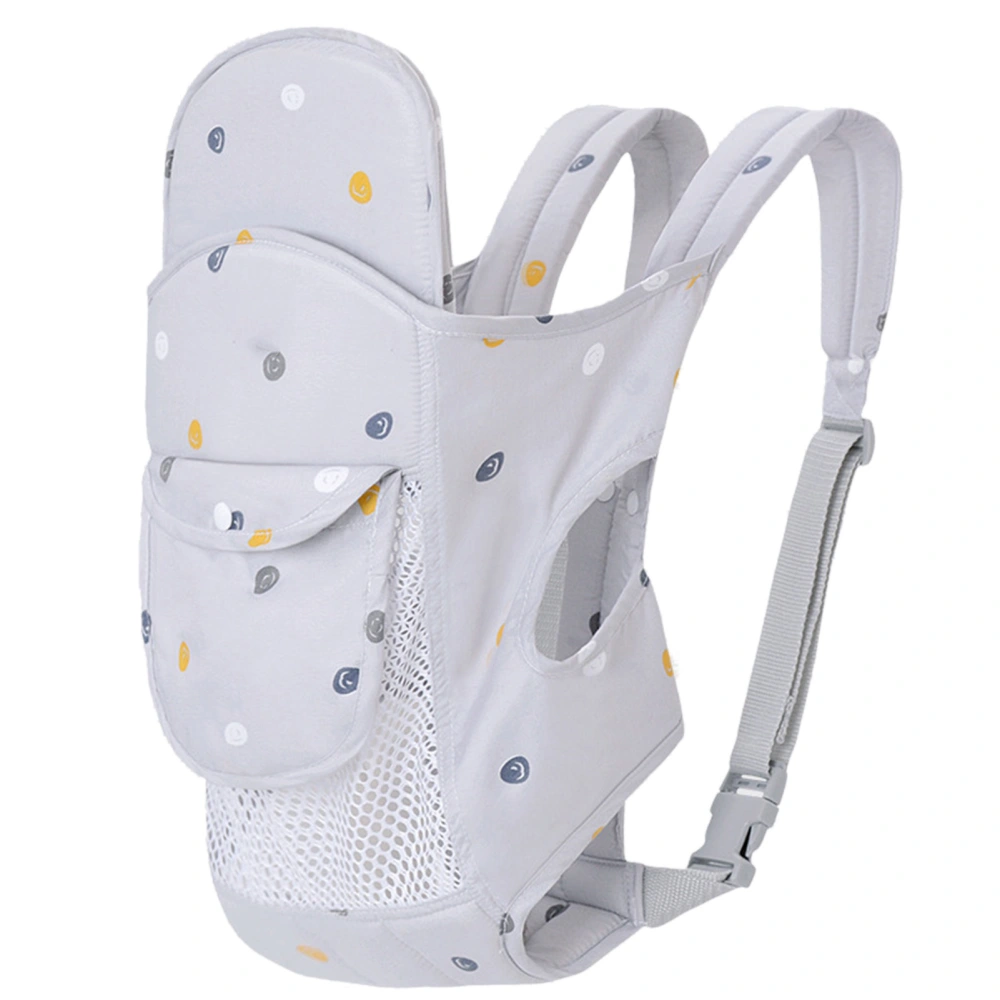 Baby Carrier Thickened Straps Front Back Carrying Balanced Force Avoid Muscle Damage Saving Effort Infant Sling Grey