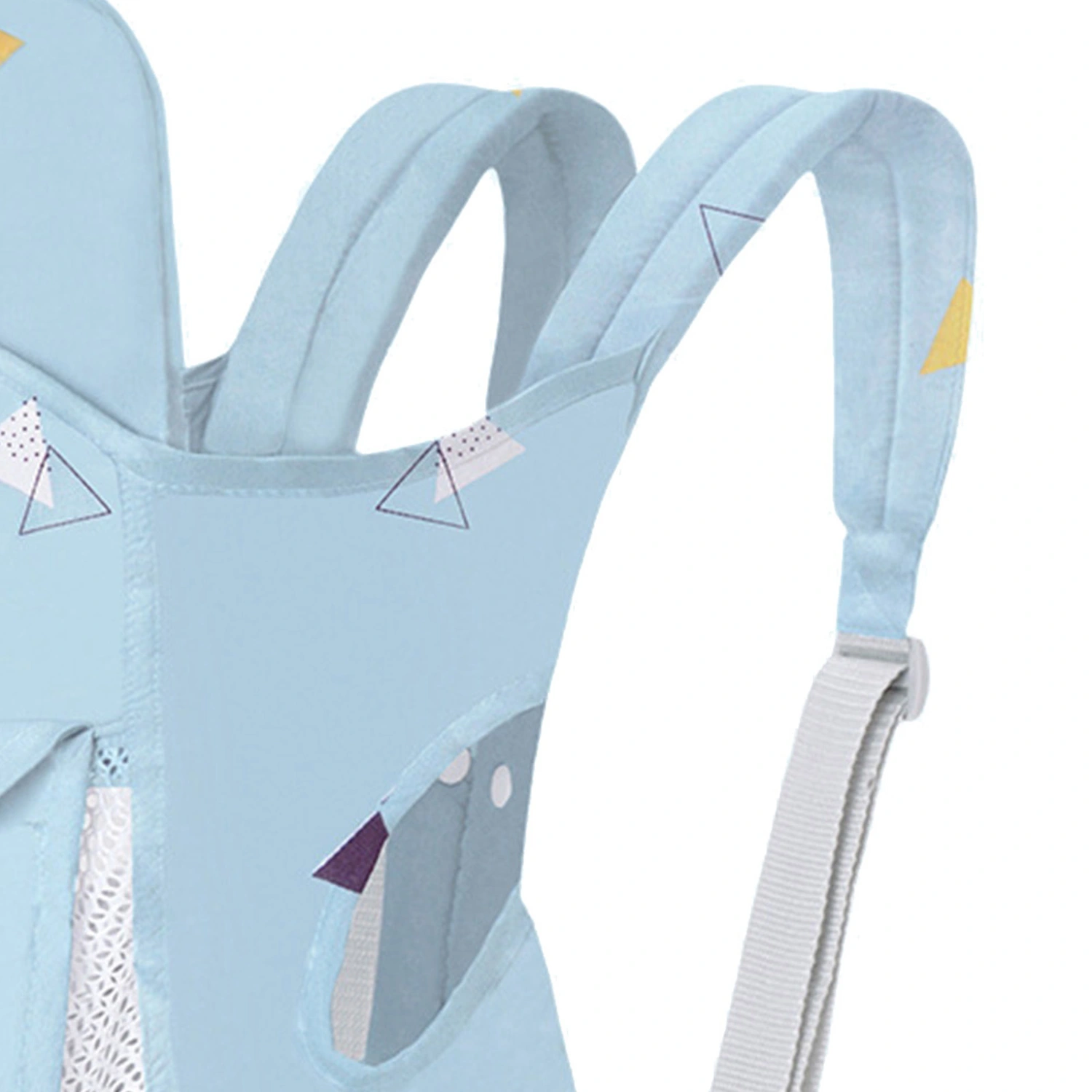 Baby Carrier Thickened Straps Front Back Carrying Balanced Force Avoid Muscle Damage Saving Effort Infant Sling Blue