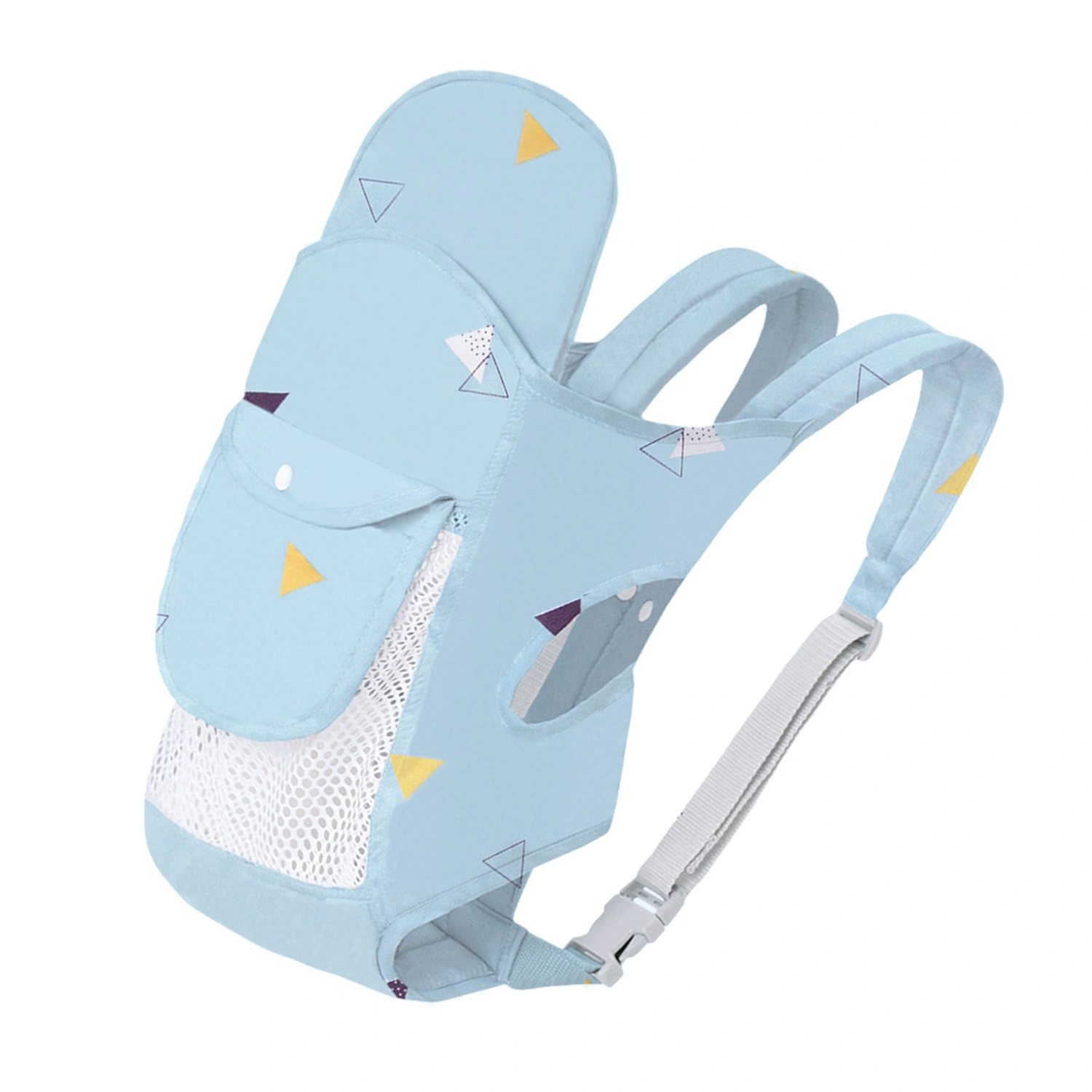 Baby Carrier Thickened Straps Front Back Carrying Balanced Force Avoid Muscle Damage Saving Effort Infant Sling Blue