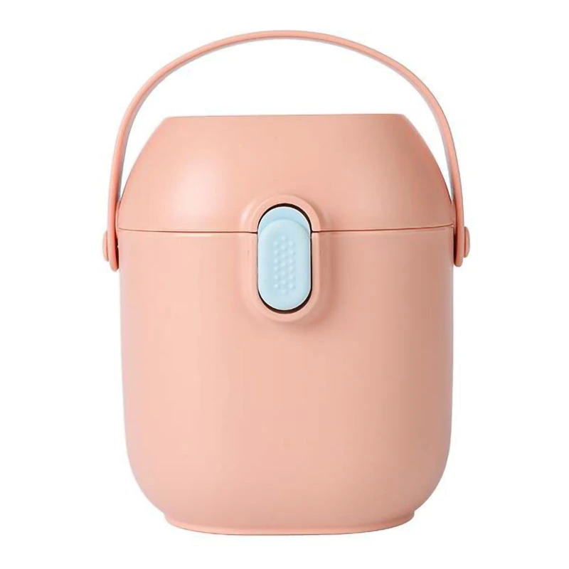 Baby Milk Powder Dispenser Portable Cute Large Capacity Fruit Snack Storage Box for Travel Pink
