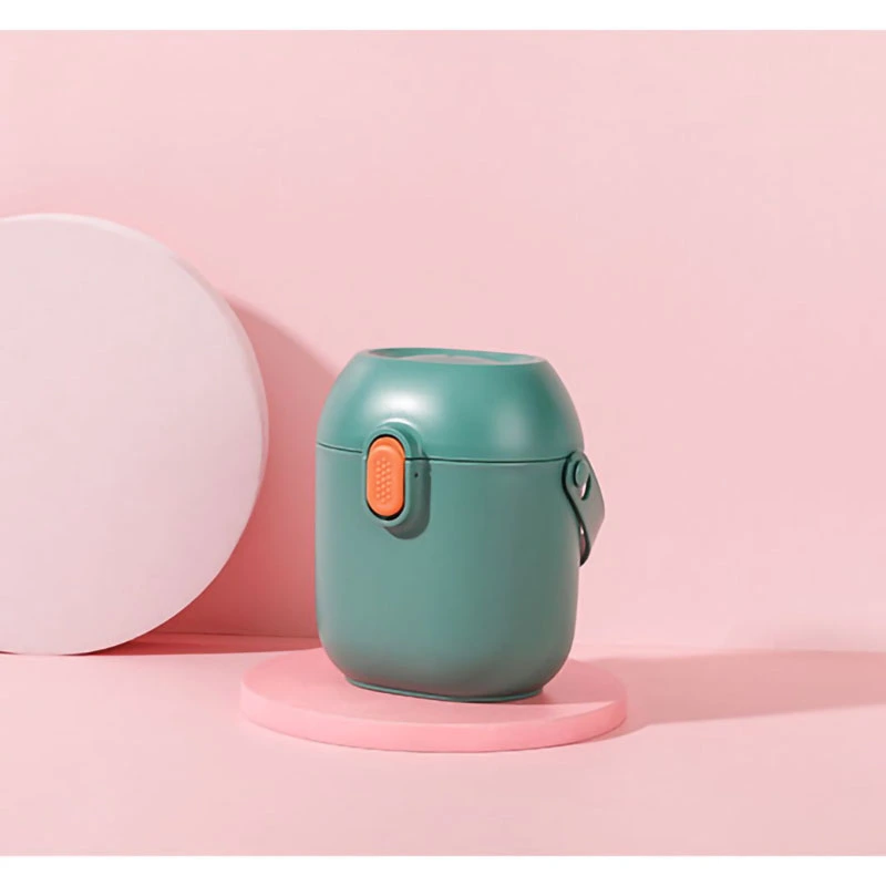 Baby Milk Powder Dispenser Portable Cute Large Capacity Fruit Snack Storage Box for Travel Green