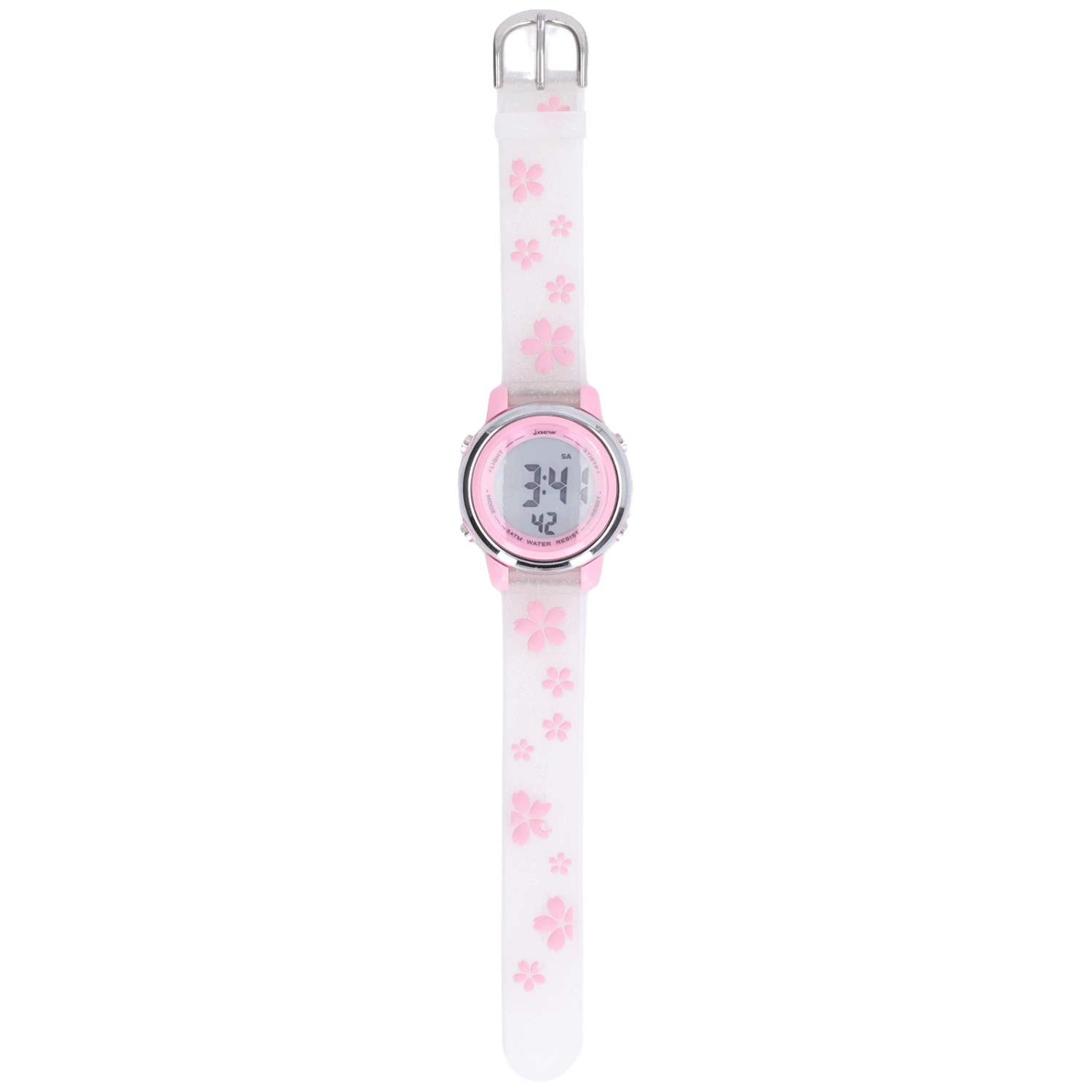 Girls Digital Sport Watches Clear Scale 3D Cartoon Waterproof Watch with LED Backlight Alarm Clock for 3 to 10 Years Old White