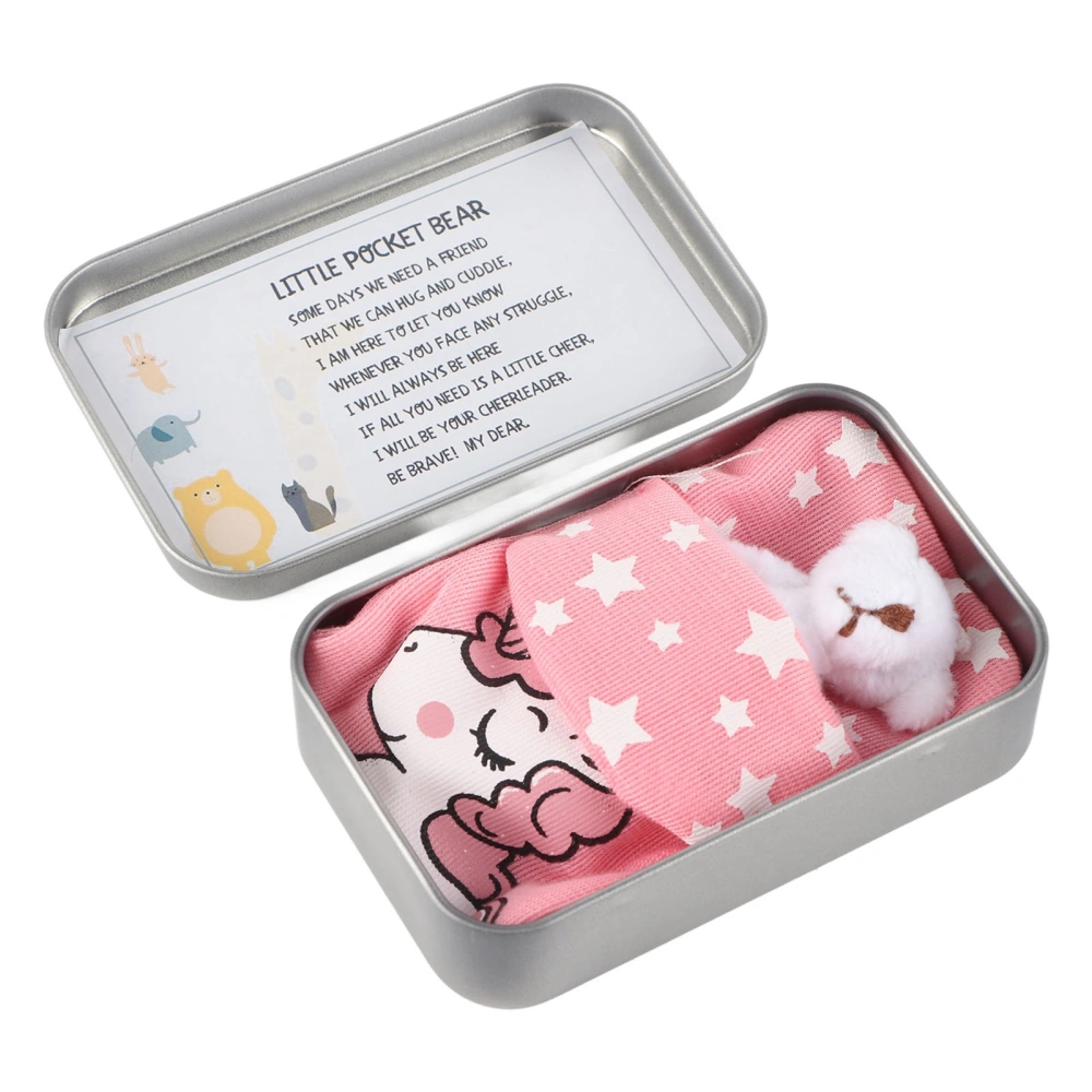 Plush Mini Bear Boy Gift Little Pocket Bear in A Tin Mini Teddy Bears Can