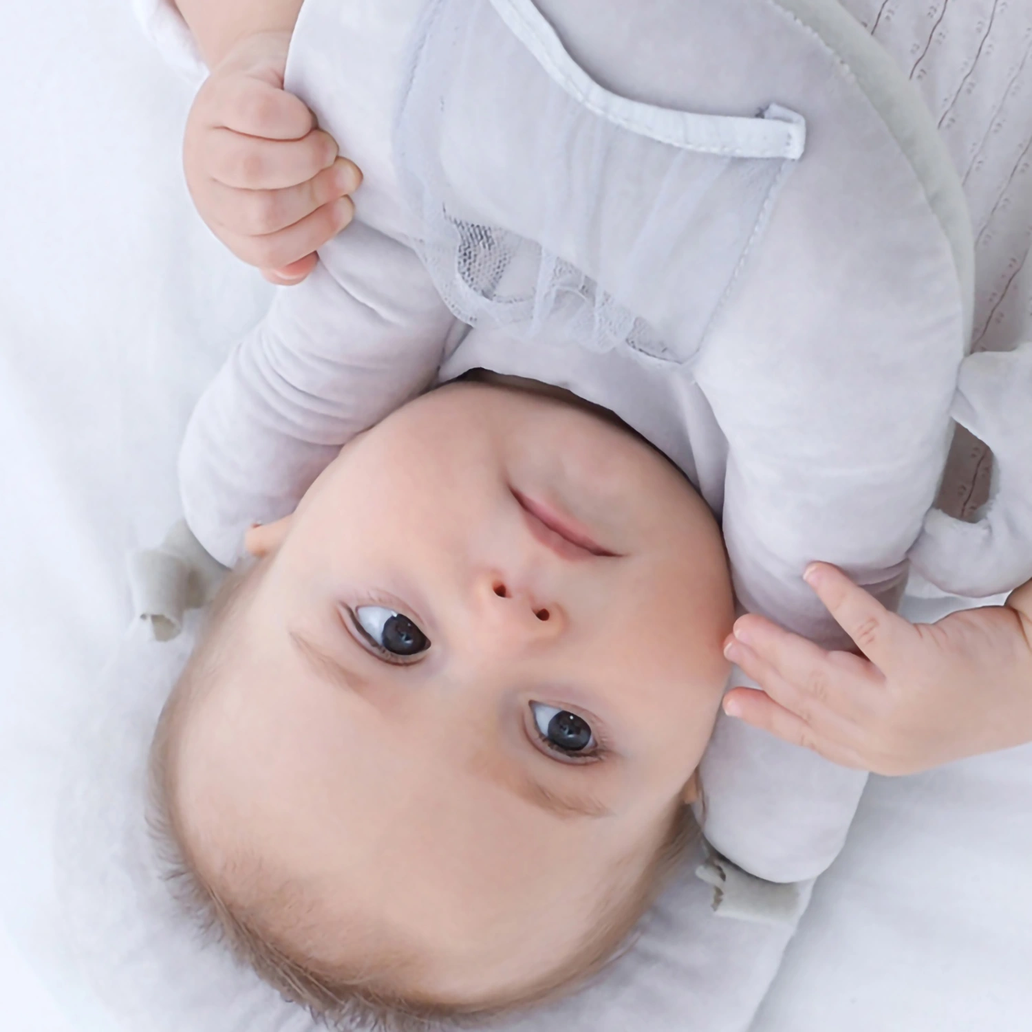 Newborn Feeding Pillows Cotton Breathable Multifunction Adjustable Baby Bottle Holder Pillows for Toddlers Gray Adjustable