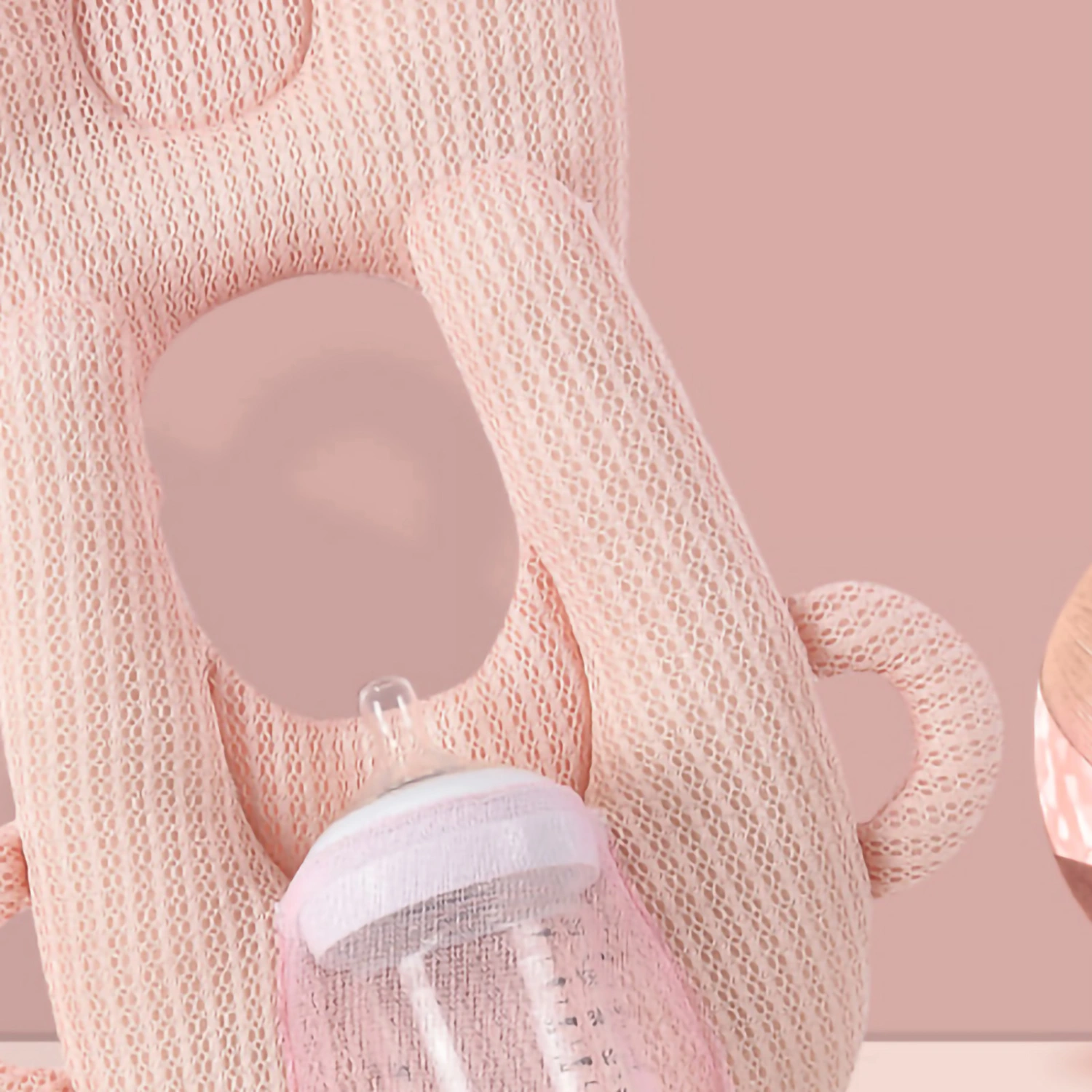 Newborn Feeding Pillows Cotton Breathable Multifunction Adjustable Baby Bottle Holder Pillows for Toddlers Pink Breathable Adjustable
