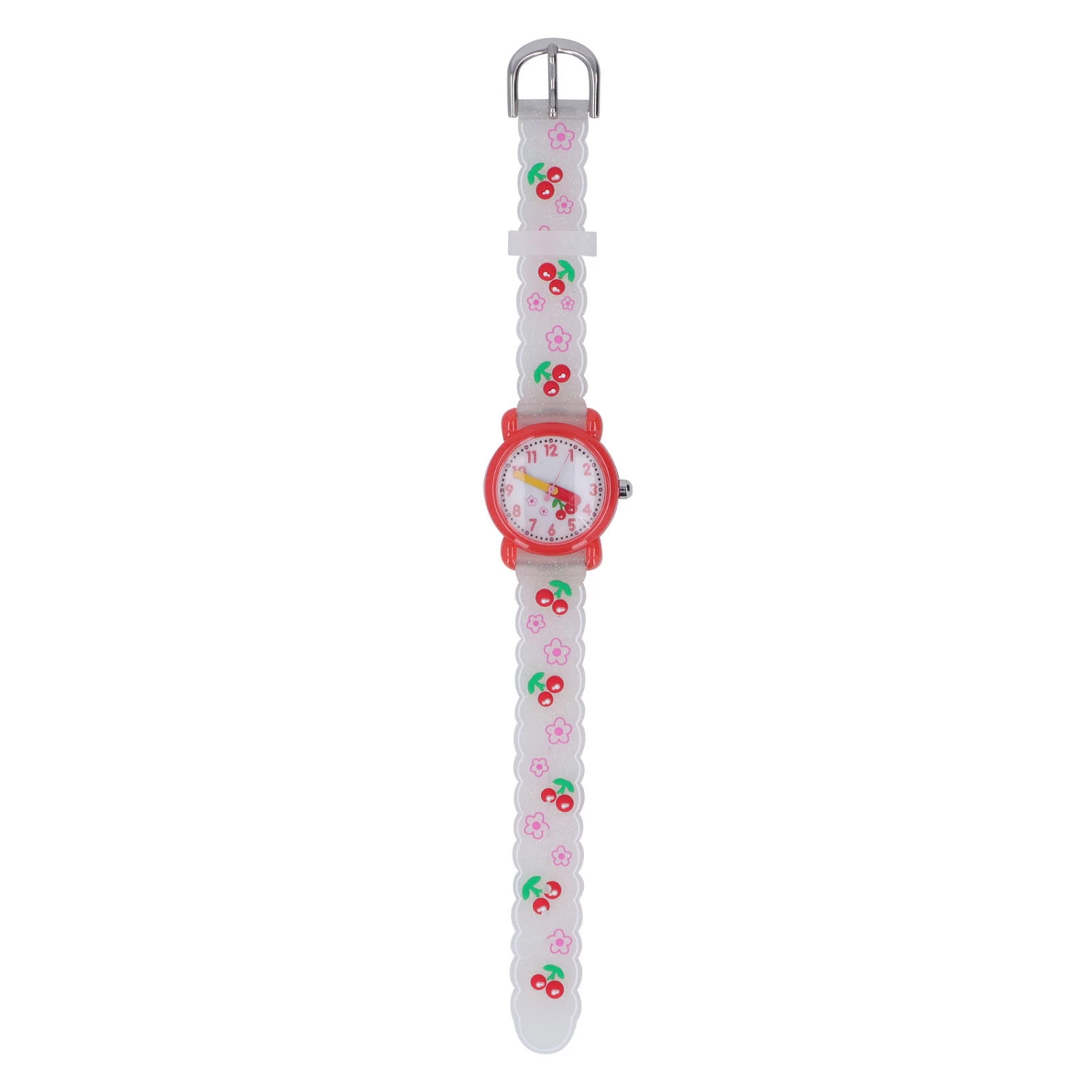 Kids Watch Cute Cartoon Waterproof Portable Adjustable Watch Birthday Gift for Girl Aged 3 to 8 White