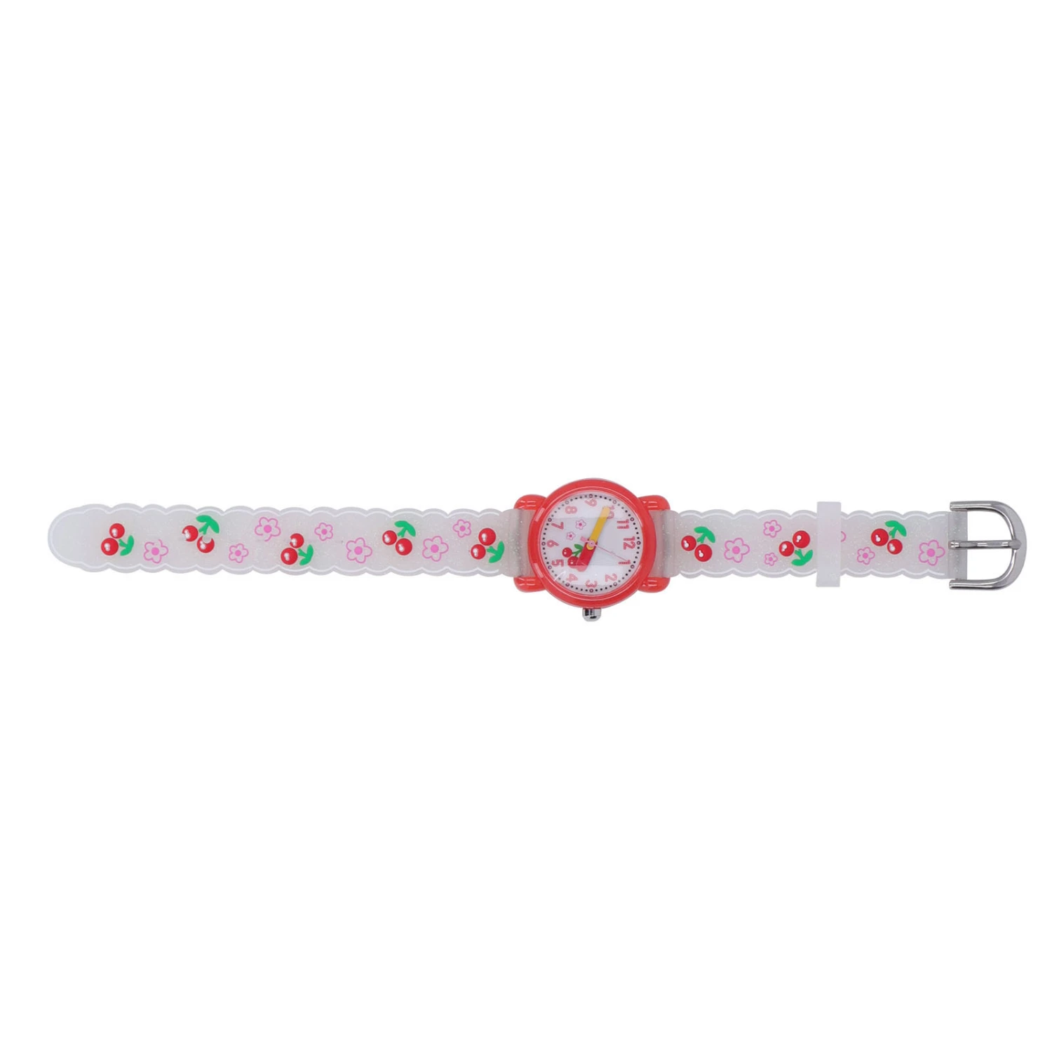 Kids Watch Cute Cartoon Waterproof Portable Adjustable Watch Birthday Gift for Girl Aged 3 to 8 White