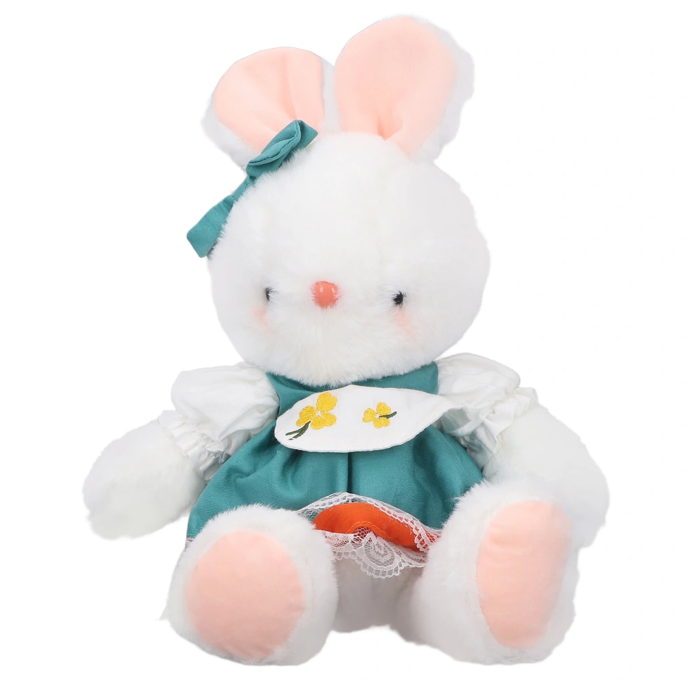 Plush Rabbit Toy Soft Skin Friendly Washable Cute Kids Gift Stuffed Animal Toy for Boys Girls Baby Green