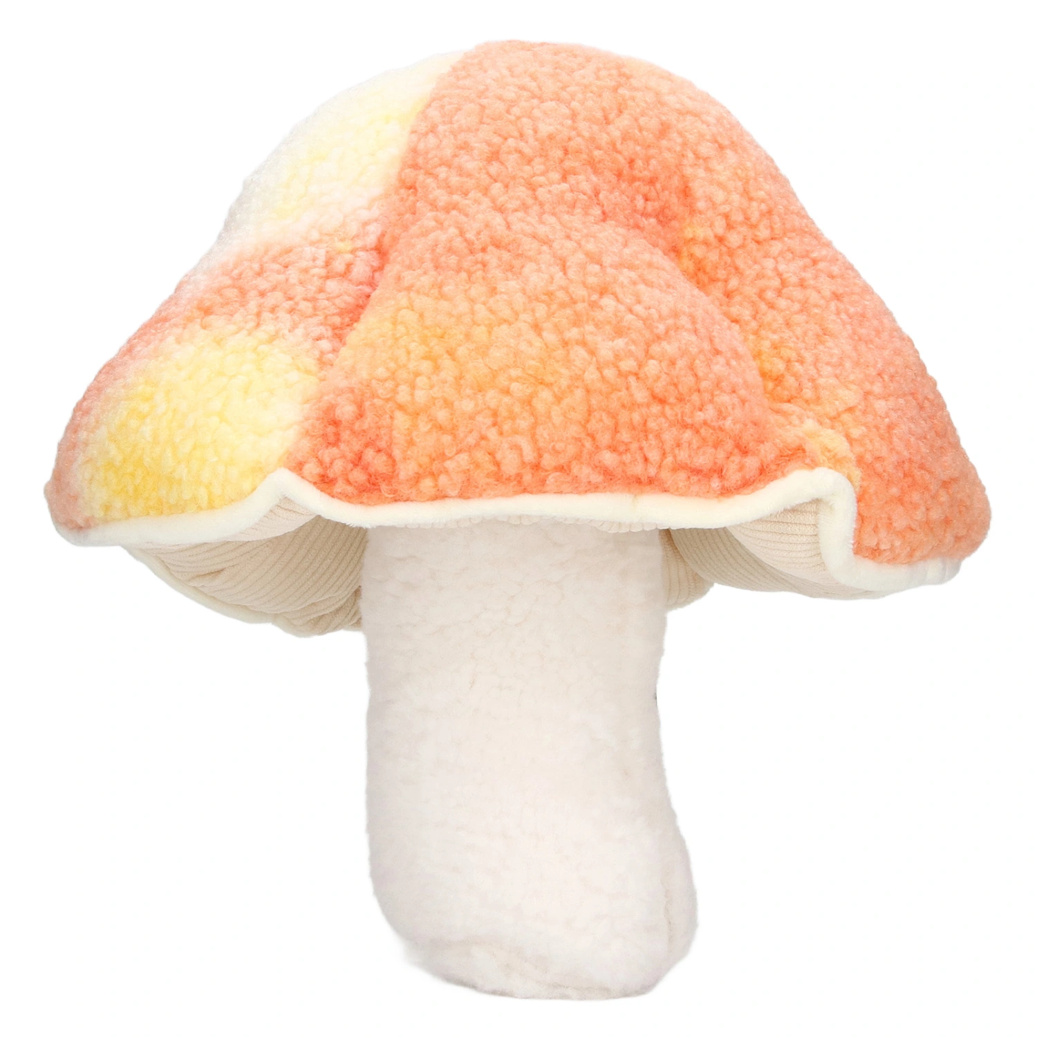 Plush Mushroom Toy Soft Cute Lifelike Decorative Kids Gift Stuffed Pillow Toy for Boys Girls Orange Color