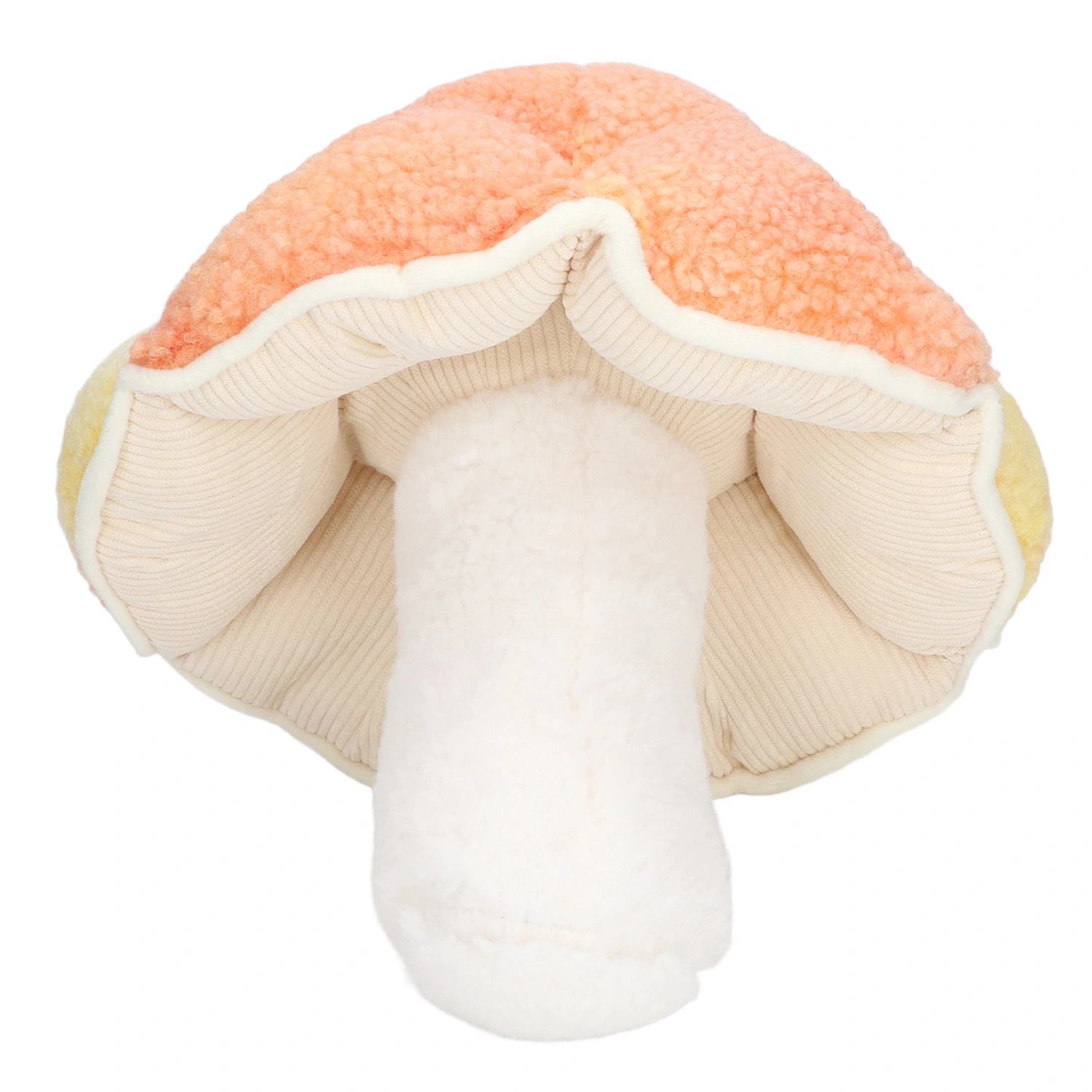 Plush Mushroom Toy Soft Cute Lifelike Decorative Kids Gift Stuffed Pillow Toy for Boys Girls Orange Color