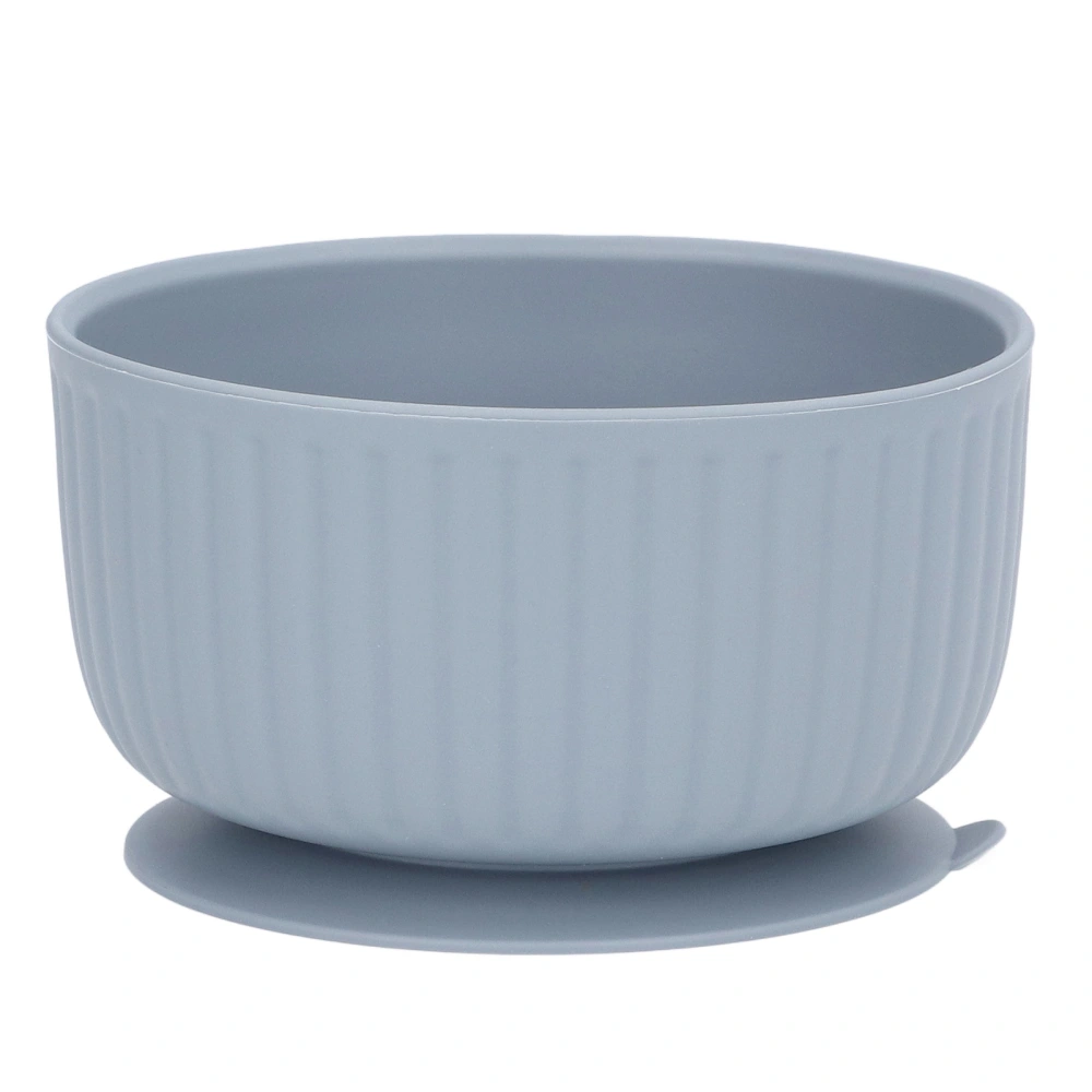 Baby Bowl with Suction Base Silicone Anti Tipping Over Spill Proof Mess Free Multifunction for Food Fruit Soup Blue