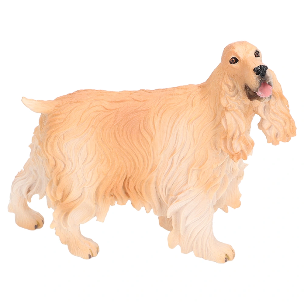 Cocker Spaniel Figurines Simulation Educational Easy To Maintain Dog Figurine for Kids Toys and Interior Decoration PL127‑1543 Yellow