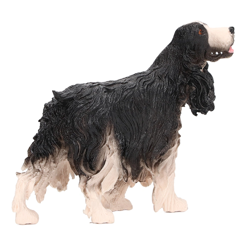 Cocker Spaniel Figurines Simulation Educational Easy To Maintain Dog Figurine for Kids Toys and Interior Decoration PL127‑1314 Black