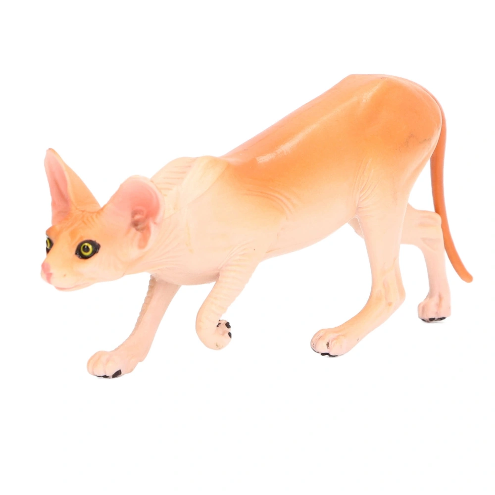 Simulation Hairless Cat Model Toy Vivid Small Pet Cat Figurines Toy for Kids Children Home Desktop Decoration PL127 1834