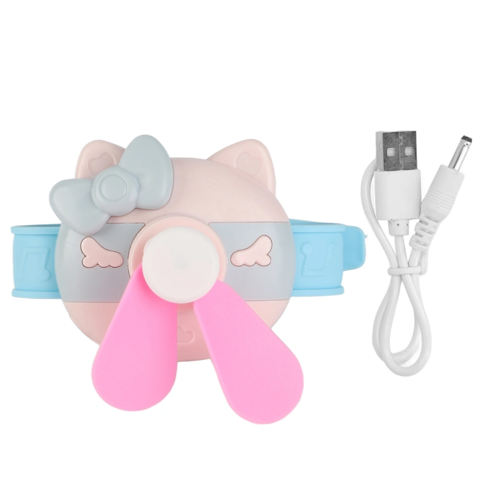 Mini USB Watch Fan Rechargeable Portable Cute Cool Wrist Fan for Outdoor Indoor Girls Kids Sky Blue