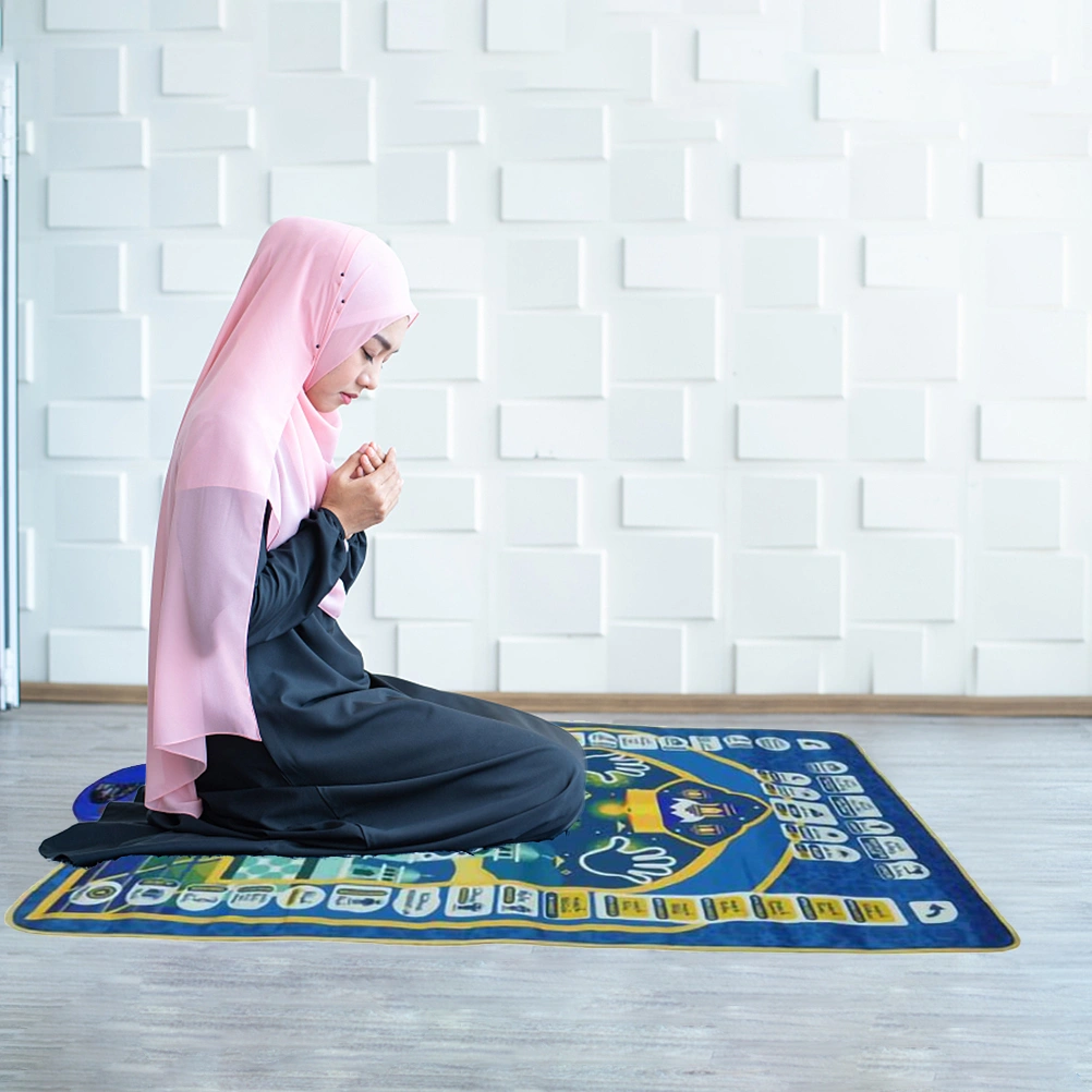 Kids Electronic Prayer Mat Islamic Muslim Educational Prayer Rug Carpet Worship Blanket with Speaker Children Gift