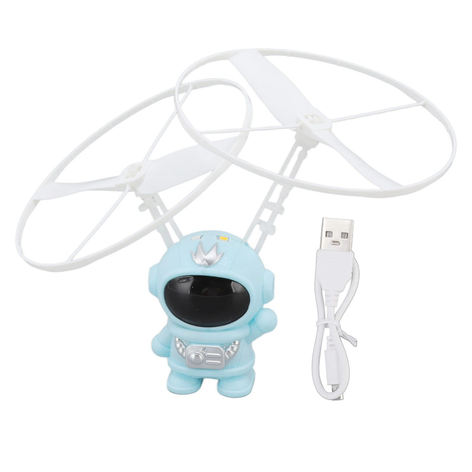 Astronaut Induction Flying Toy Safe Stable Plastic Intelligent Levitation Induction Helicopter Toy Blue