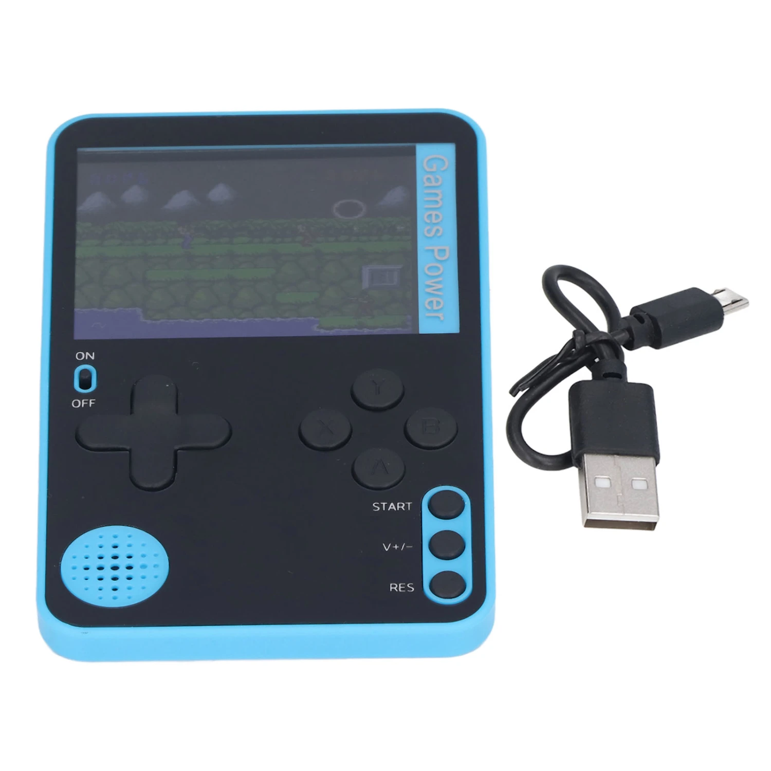 Blue Handheld Game Console Retro Portable Game Player Video Games Player 2.4 Inch Color Screen