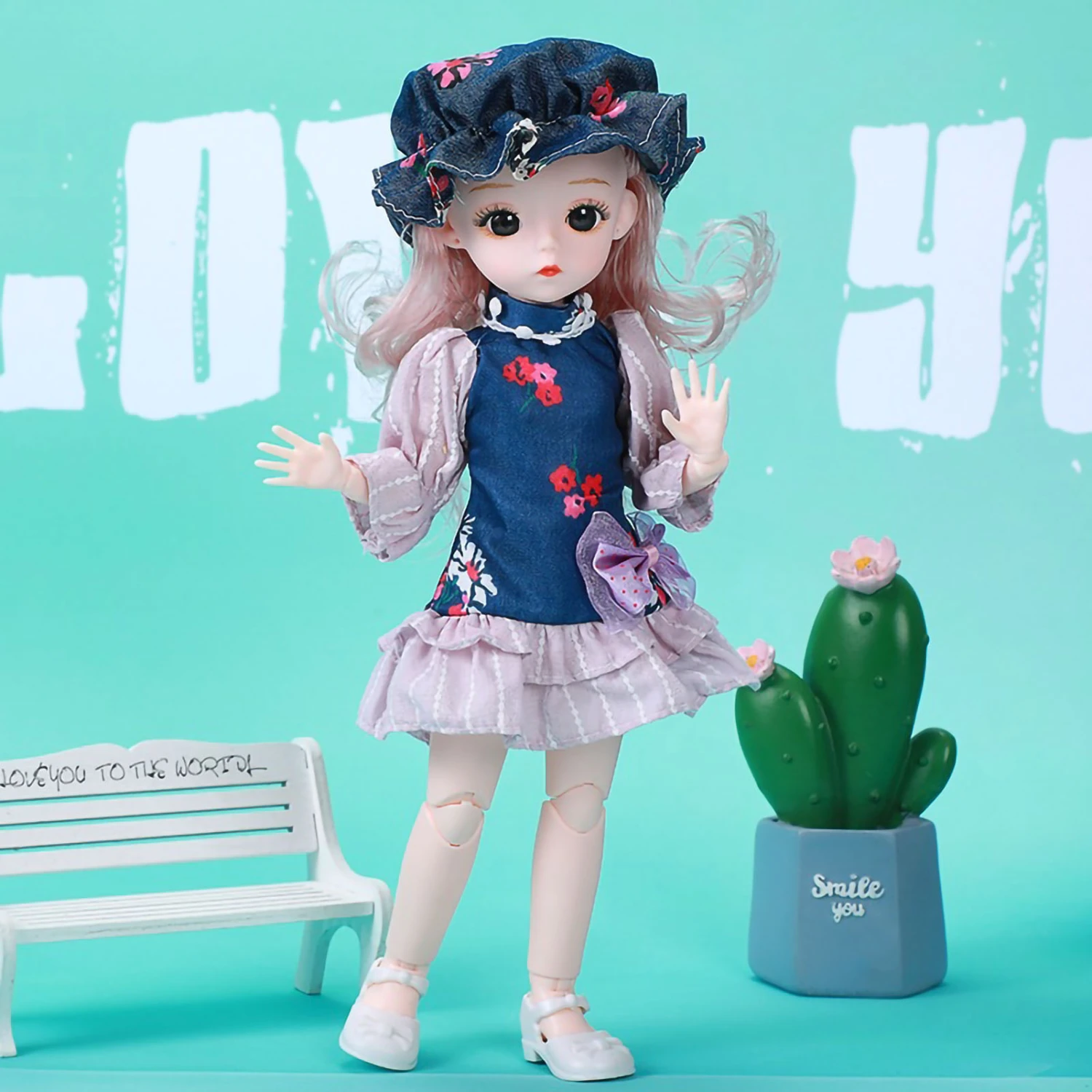 11.8in Fashion Doll Lovely Poseable Toy Children Birthday Gift for Girls Age 3 And Up Style D Ordinary Type