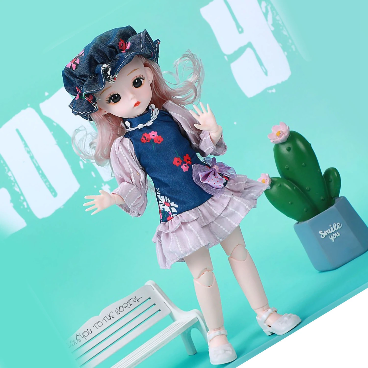 11.8in Fashion Doll Lovely Poseable Toy Children Birthday Gift for Girls Age 3 And Up Style D Ordinary Type