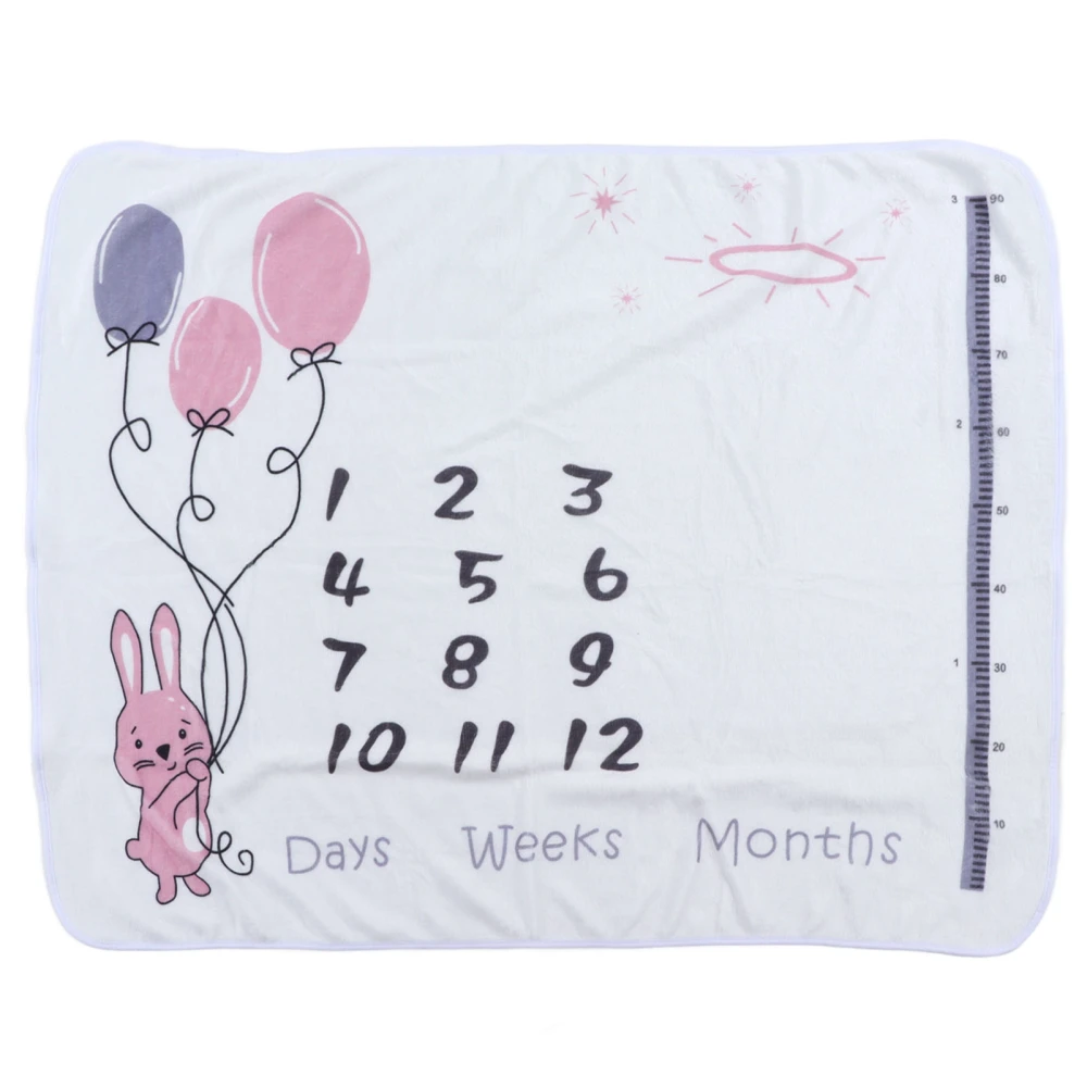 Baby Month Blanket Skin Friendly Cute Pattern Photography Prop Newborn Milestone Blanket for Boys Girls Sleeping