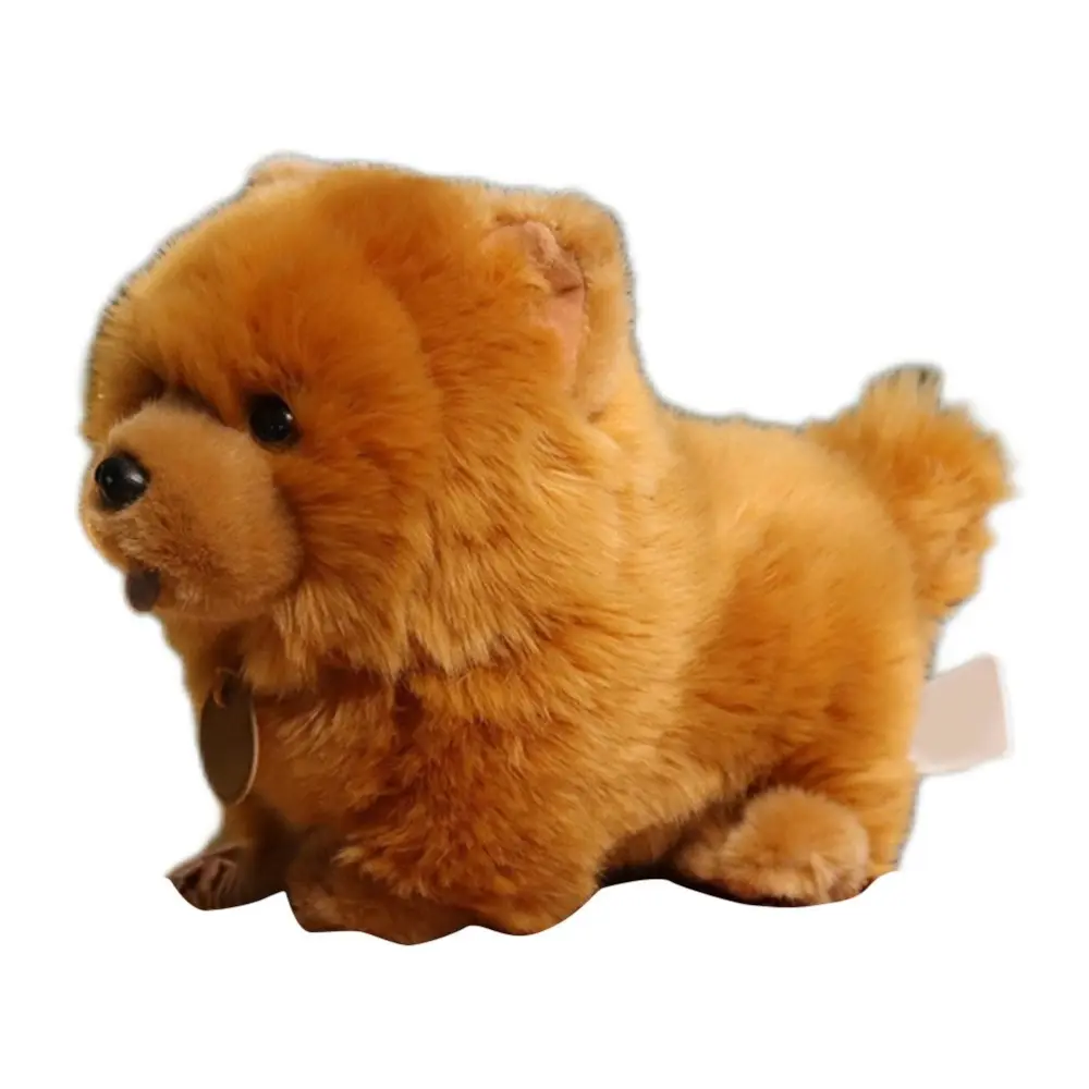 25cm(10inch) Cute Chow Dog Plush Toy Soft Stuffed Animal Fluffy Doll Throw Pillow Sofa Couch Bedroom Decor Gifts