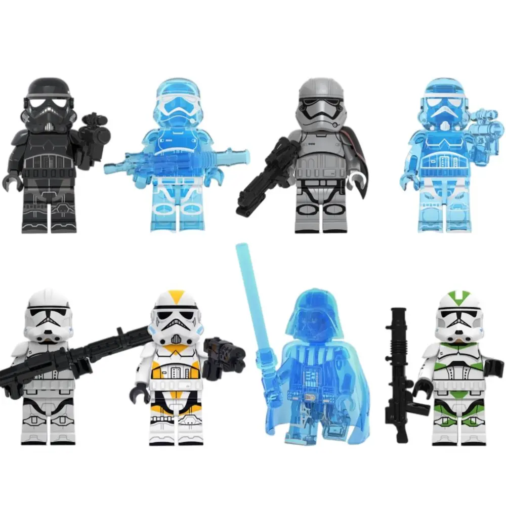 8Pcs Mini Film Figures Set Building Block Toys Collection Figurines Party Favors Supplies Birthday Gifts