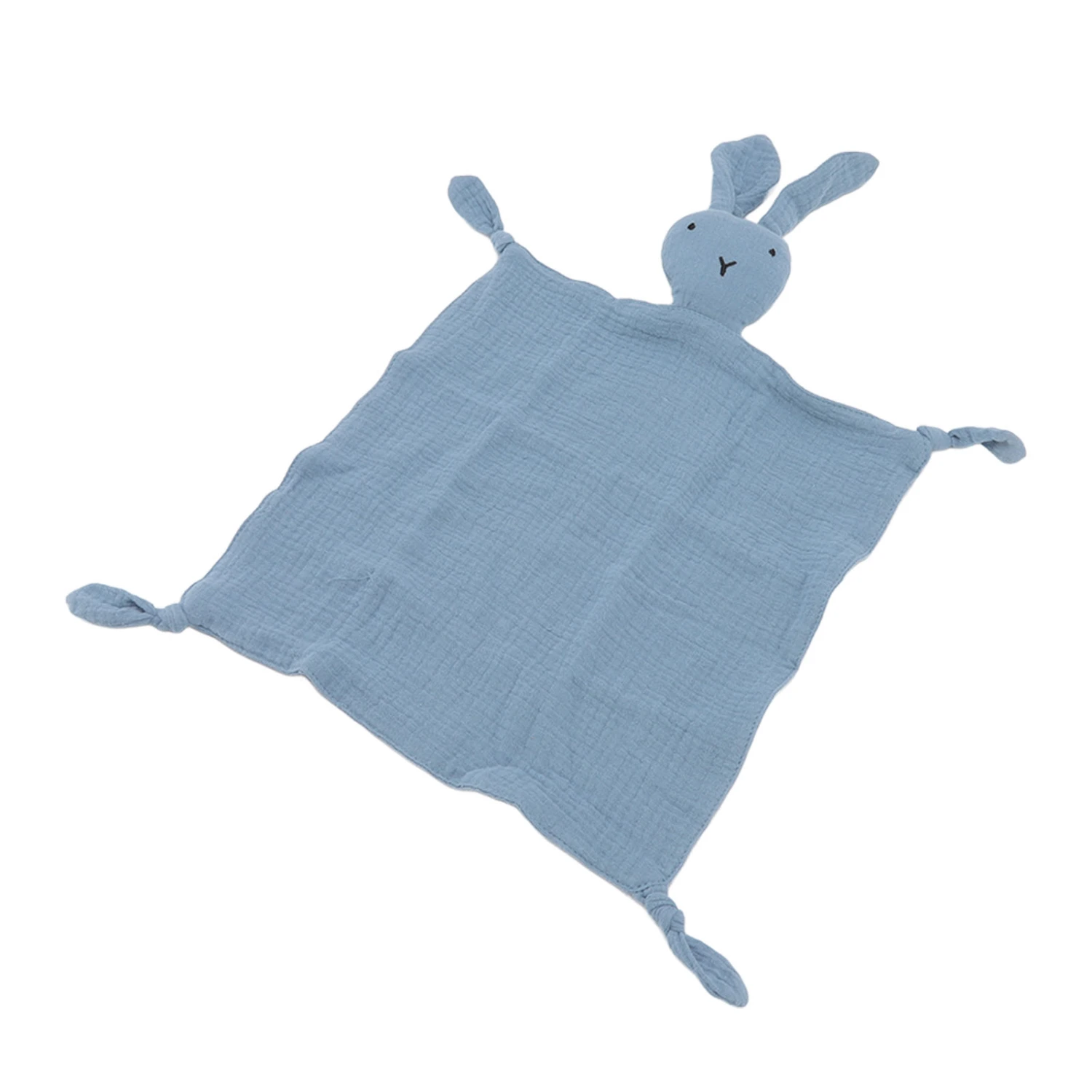 Baby Security Blanket Help Sleep Soft Safe Bunny Appearance Dark Blue Baby Cute Snuggle Blanket for Home Outdoor Gifts