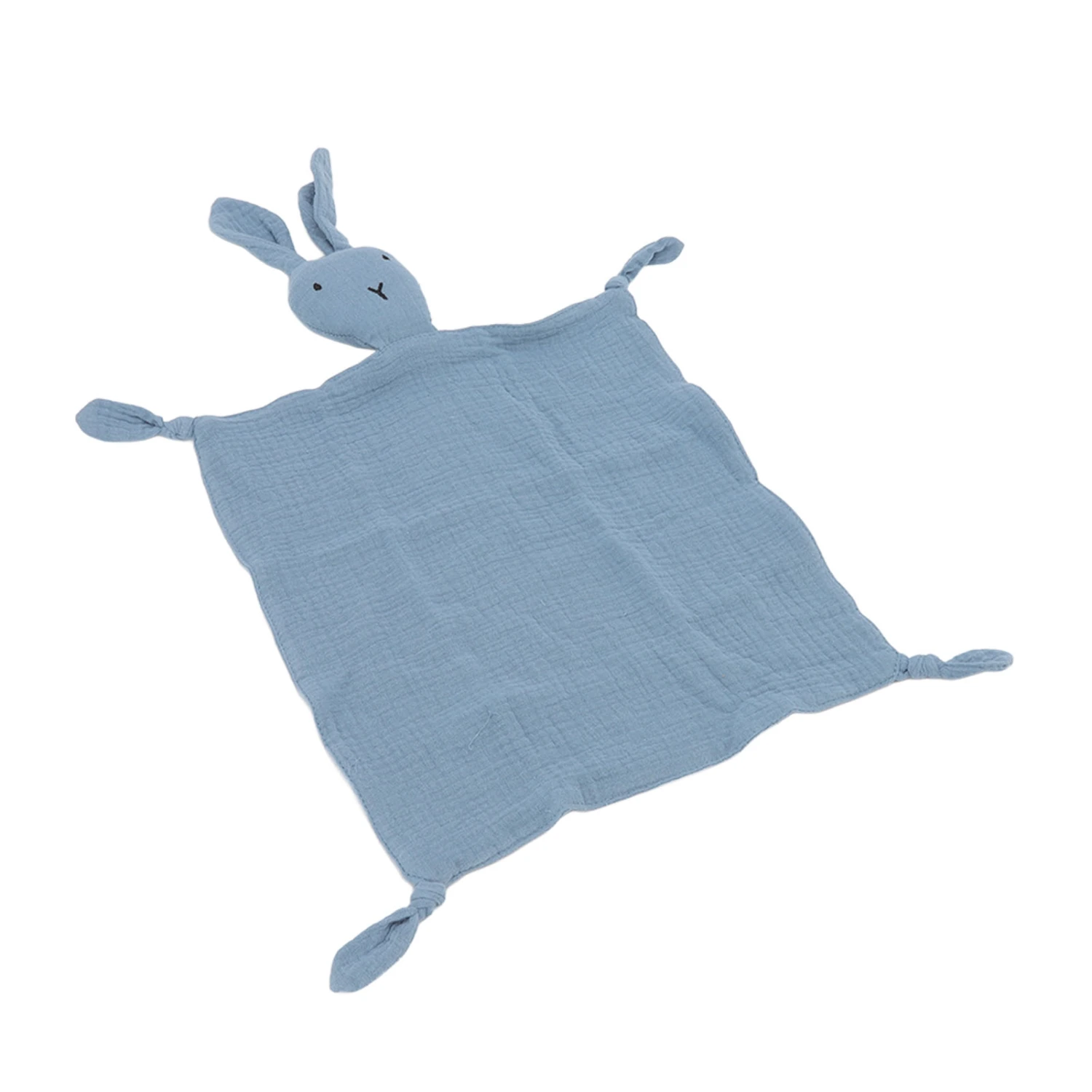 Baby Security Blanket Help Sleep Soft Safe Bunny Appearance Dark Blue Baby Cute Snuggle Blanket for Home Outdoor Gifts