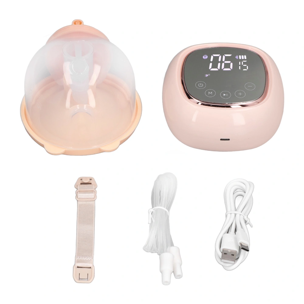 Electric Breast Pump Hands Free Mute High Suction Wearable Automatic Massage 3 Mode 9 Speed Pink Electric Breast Pump