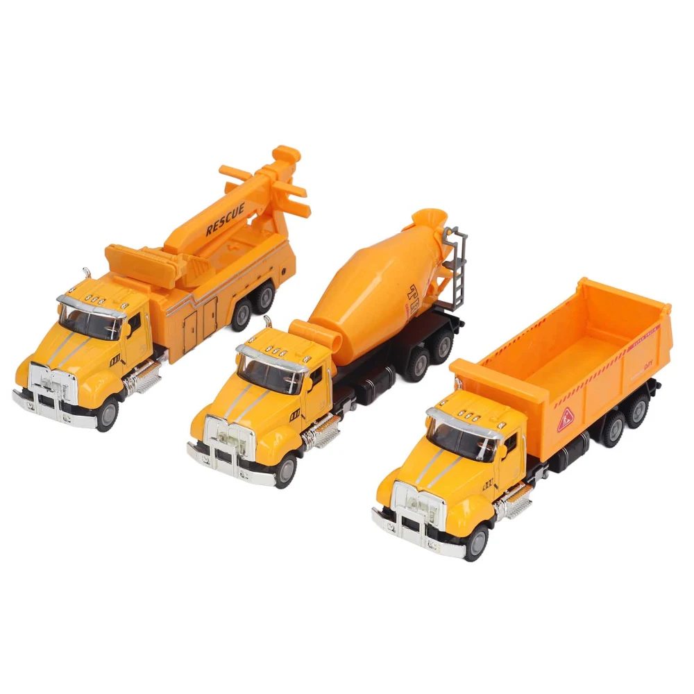 3Pcs Alloy Engineering Vehicle Model High Simulation Lifelike Engineering Construction Vehicles Toy for Above 3 Years Old