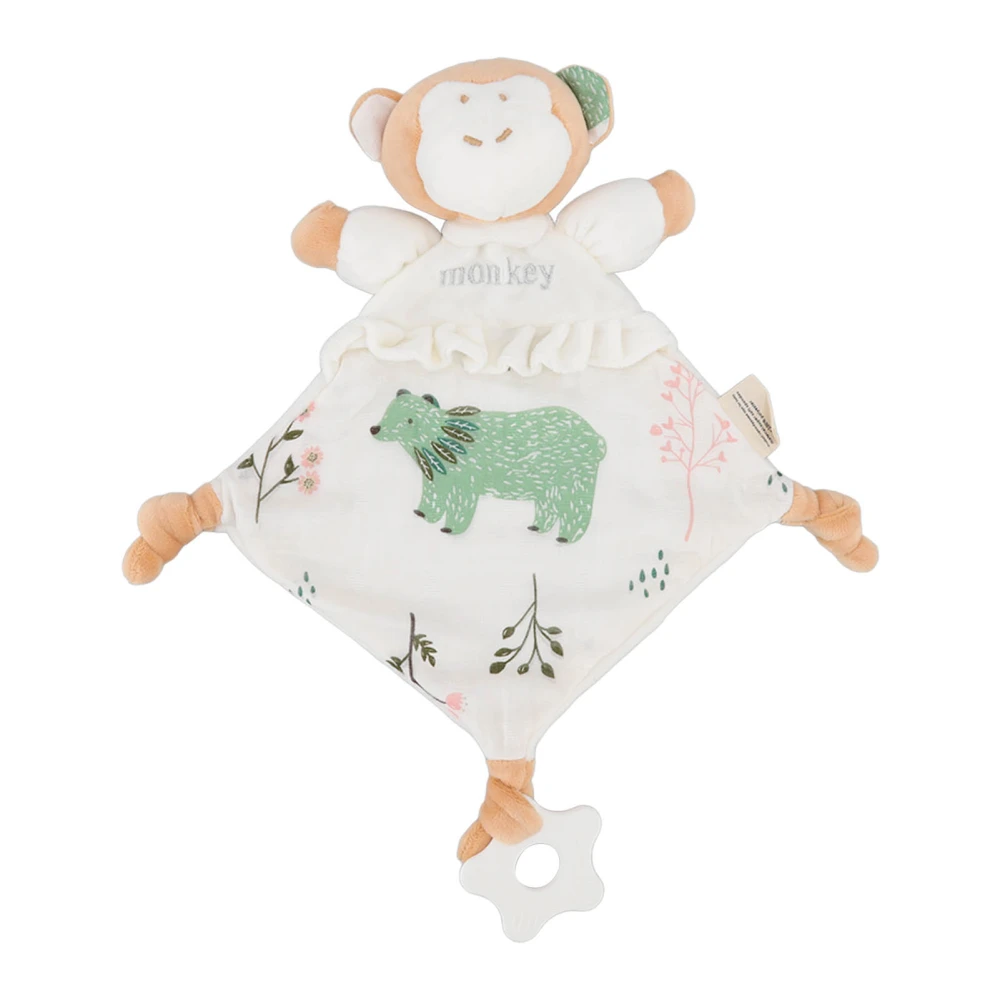 Hanging Baby Toy Relaxing Educational Comforting Soft Comfortable Spandex Corduroy Cartoon Animals Style Infant Toy Monkey