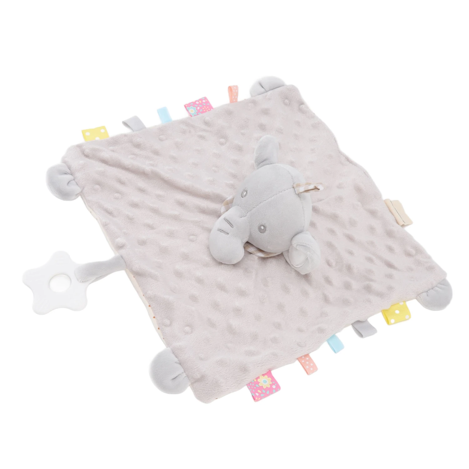 Baby Security Blanket Soft Comfortable Elephant Design Small Lightweight Baby Cute Snuggle Blanket for Home