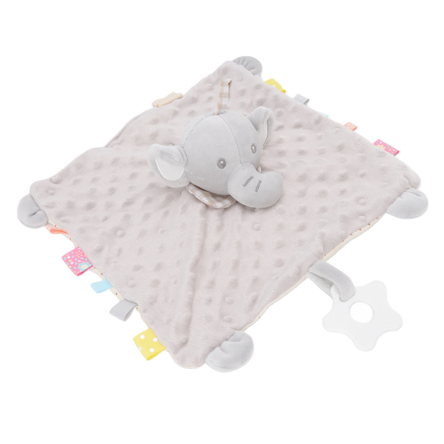 Baby Security Blanket Soft Comfortable Elephant Design Small Lightweight Baby Cute Snuggle Blanket for Home