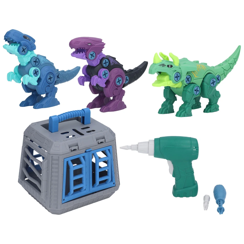 Take Apart Dinosaur Toys Kid Dinosaur Building Construction Set Educational Toy with Electric Drill