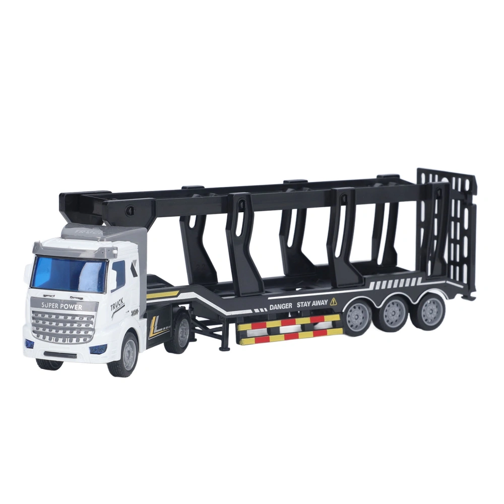 1:48 Pull Back Container Truck Toy Semi Trailer Heavy Truck ABS Transport Truck Toy with Openable Rear Door for Kids 512 4 Flat Head