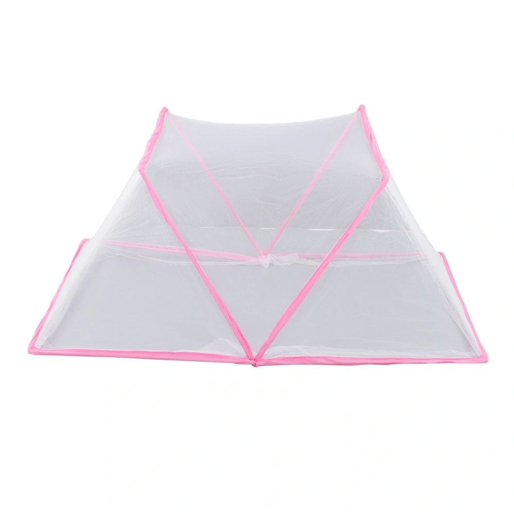 Mosquito Net Tent Foldable Portable Ventilate Summer Bedroom Net Tent for Baby Kids Students Pink