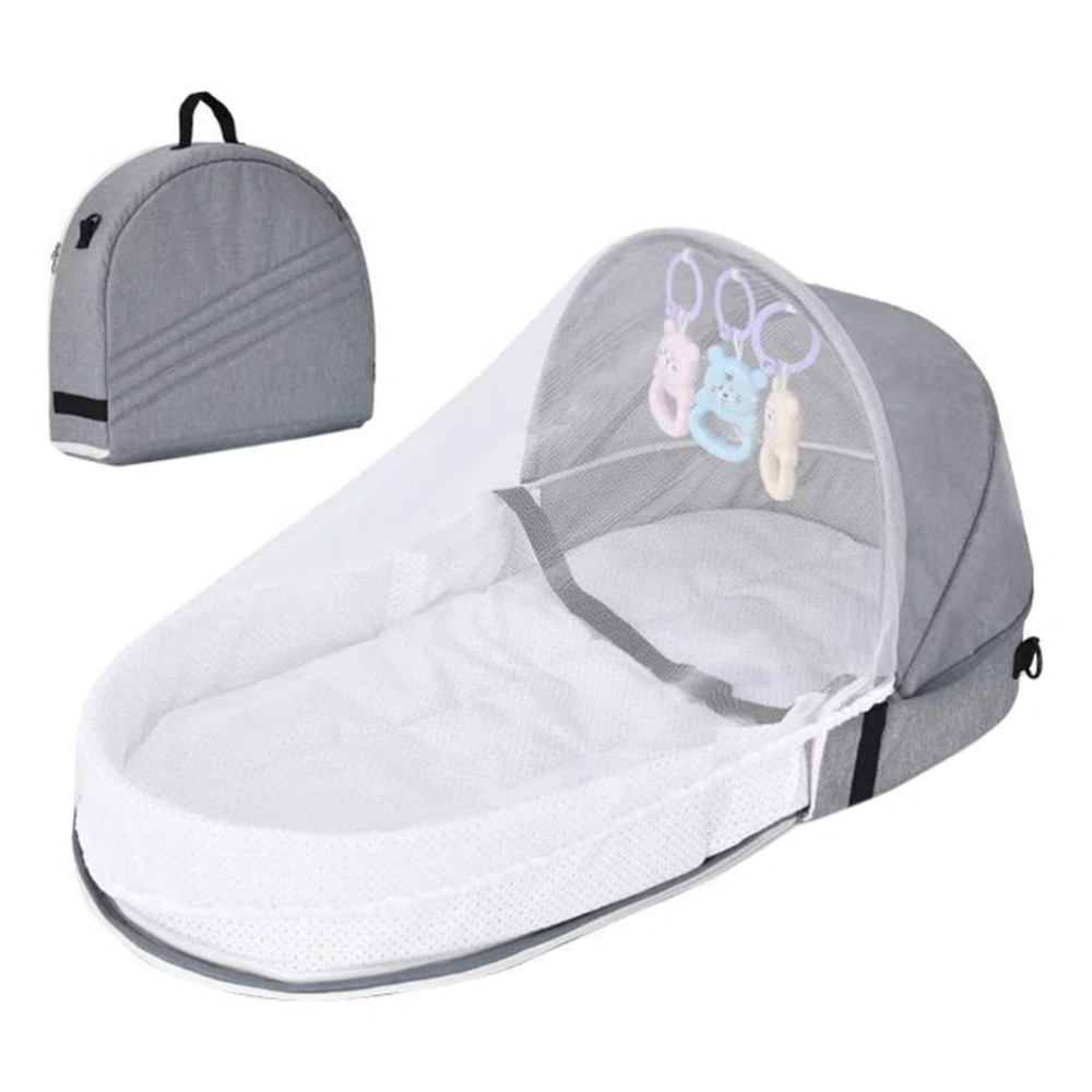 Baby Travel Cot with Mosquito Net and Awning Portable Baby Cot Changing Bag Foldable Baby Cot with Mosquito Net Cuddly Nest Baby Cot