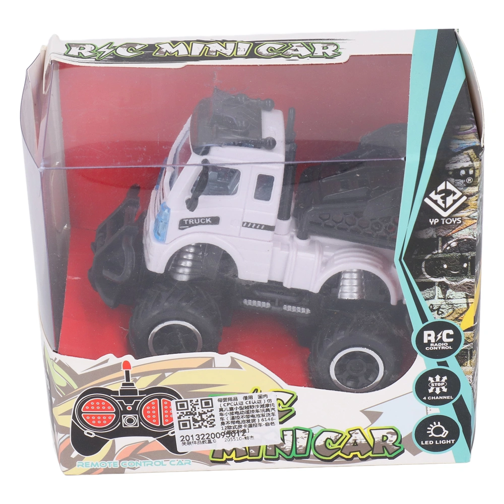 1:43 RC Pickup Truck Children Simulated Remote Control Car Toy Birthday Gift for Kid Age 3 and Up White