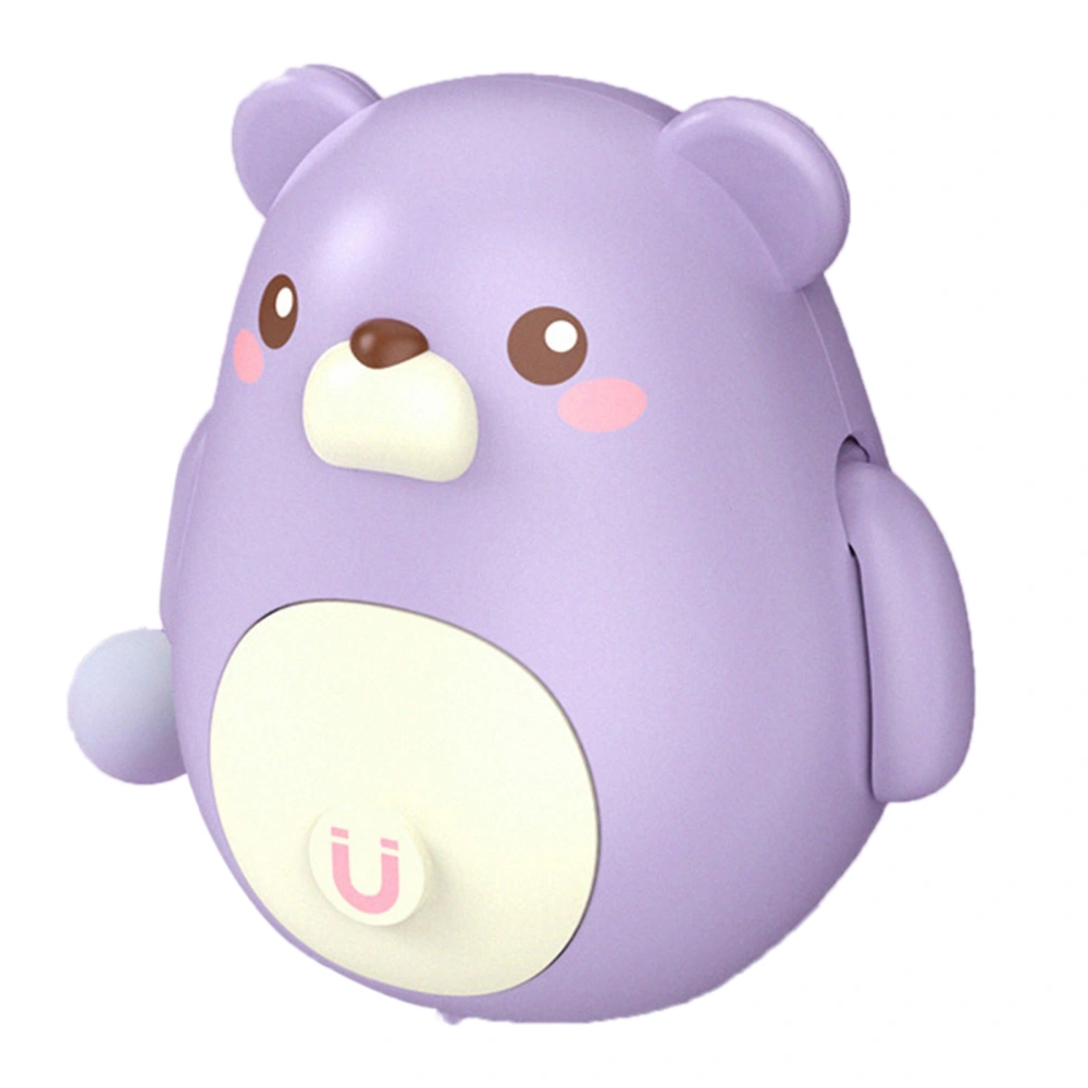 Electric Rotating Animal Toy Magnetic Safe Bright Colors Kids Electric Animal Toy for Children Color Box Purple Bear