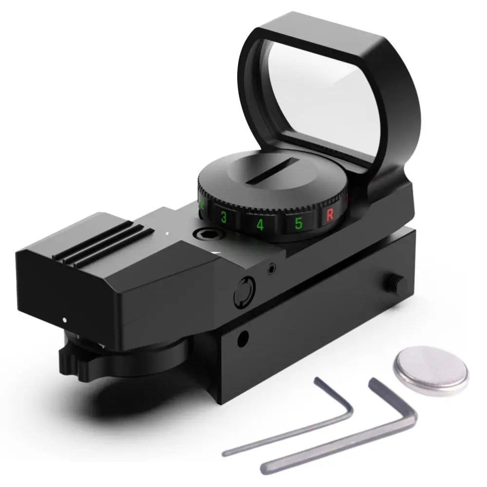 Reflex Sight Compact Red Green Dot Sight with 4 Reticles Anti Fog Shockproof Aiming Scope Sight for Shooting