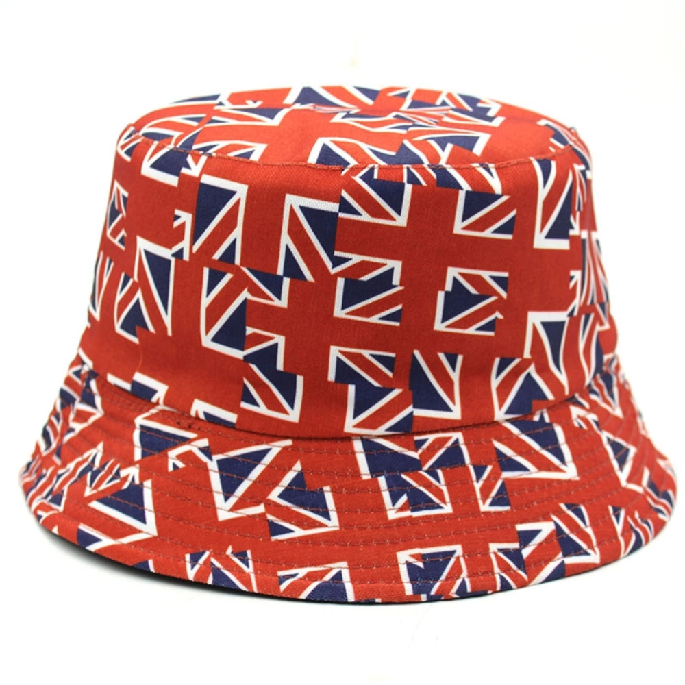 Union Jack Hat Unisex Reversible Bucket Hat British Queen's Jubilee Decoration Outdoor Fishing Sun Hat Summer Beach Hat