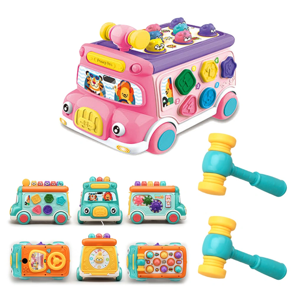 Baby Music Bus Toys Baby Musical Busy Learning Toy Electronic Car with Light Sound Early Education Toy Birthday Gifts for Kids Boys Girls Ages 3 4 5